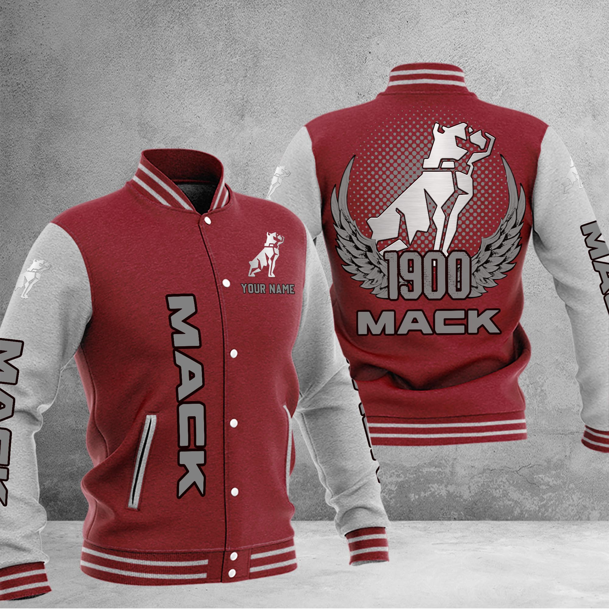 Mack DMHJ1186 Baseball Jacket Multicolor - Famjoys Mack DMHJ1186 Baseball Jacket Multicolor - Famjoys