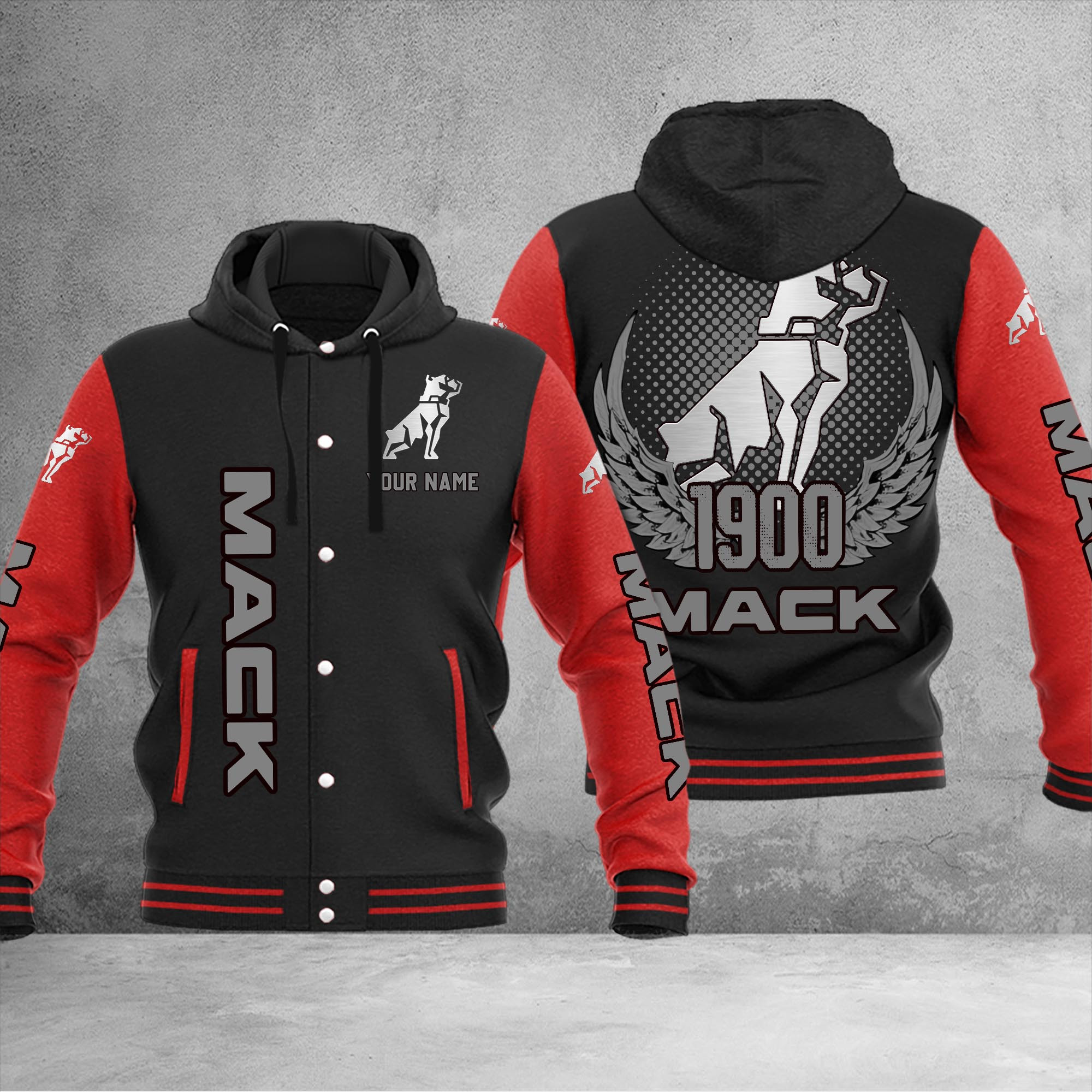 Mack DMHJ1186 Baseball Jacket Multicolor - Famjoys Mack DMHJ1186 Baseball Jacket Multicolor - Famjoys