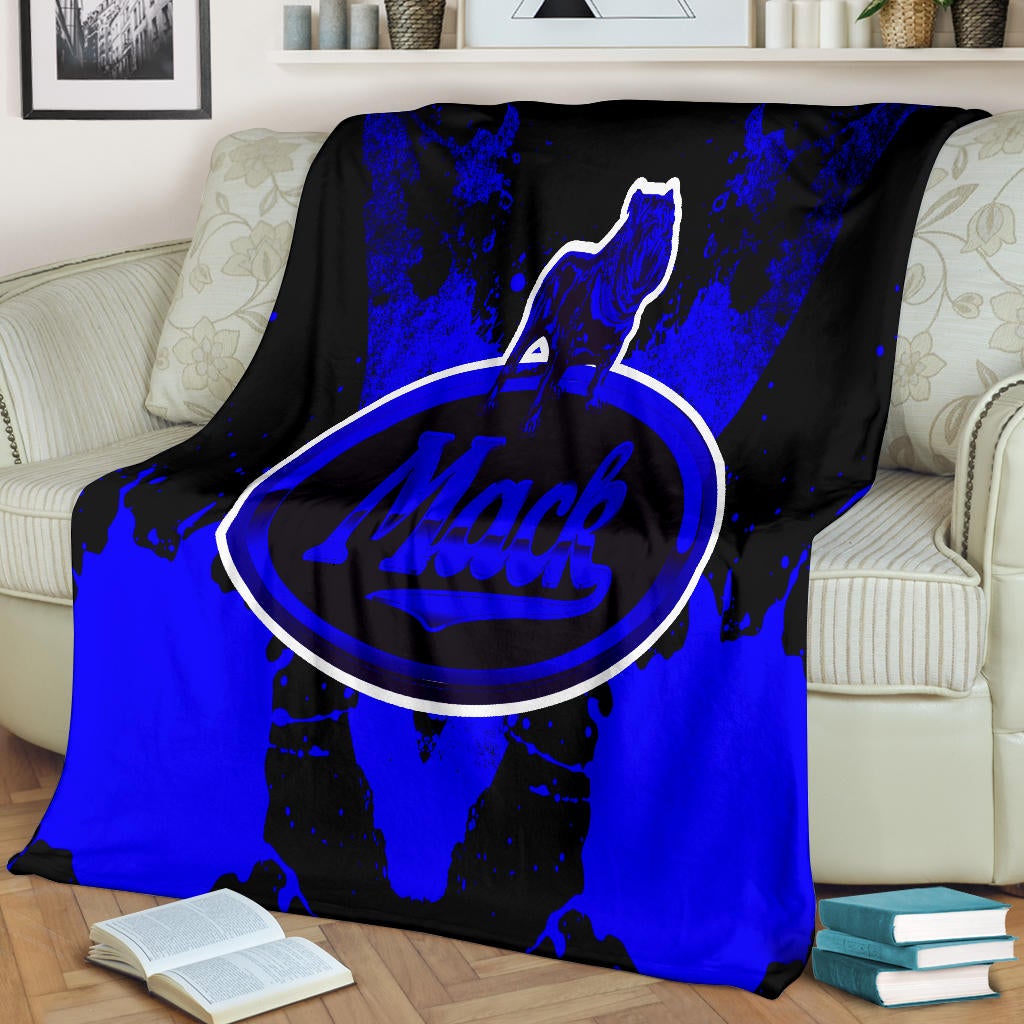 Mack Trucks Blanket Blue - Famjoys Mack Trucks Blanket Blue - Famjoys