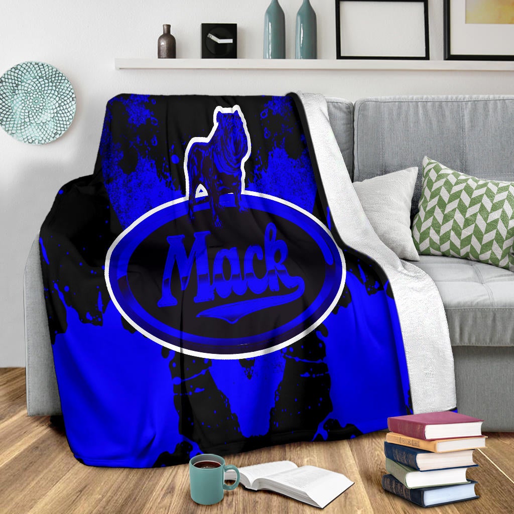 Mack Trucks Blanket Blue - Famjoys Mack Trucks Blanket Blue - Famjoys