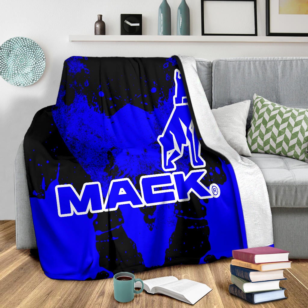 Mack Trucks Blanket Blue - Famjoys Mack Trucks Blanket Blue - Famjoys