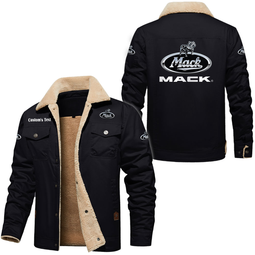 Mack Trucks Cargo Fleece Lined Cotton Jacket Multicolor, vintage style, customize name 