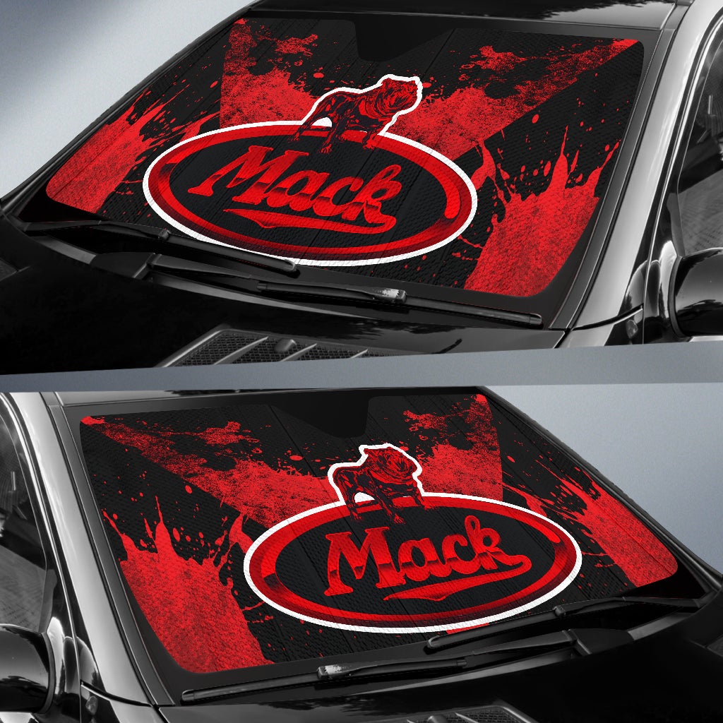 Mack Trucks Windshield Sun Shade Red - Famjoys Mack Trucks Windshield Sun Shade Red - Famjoys
