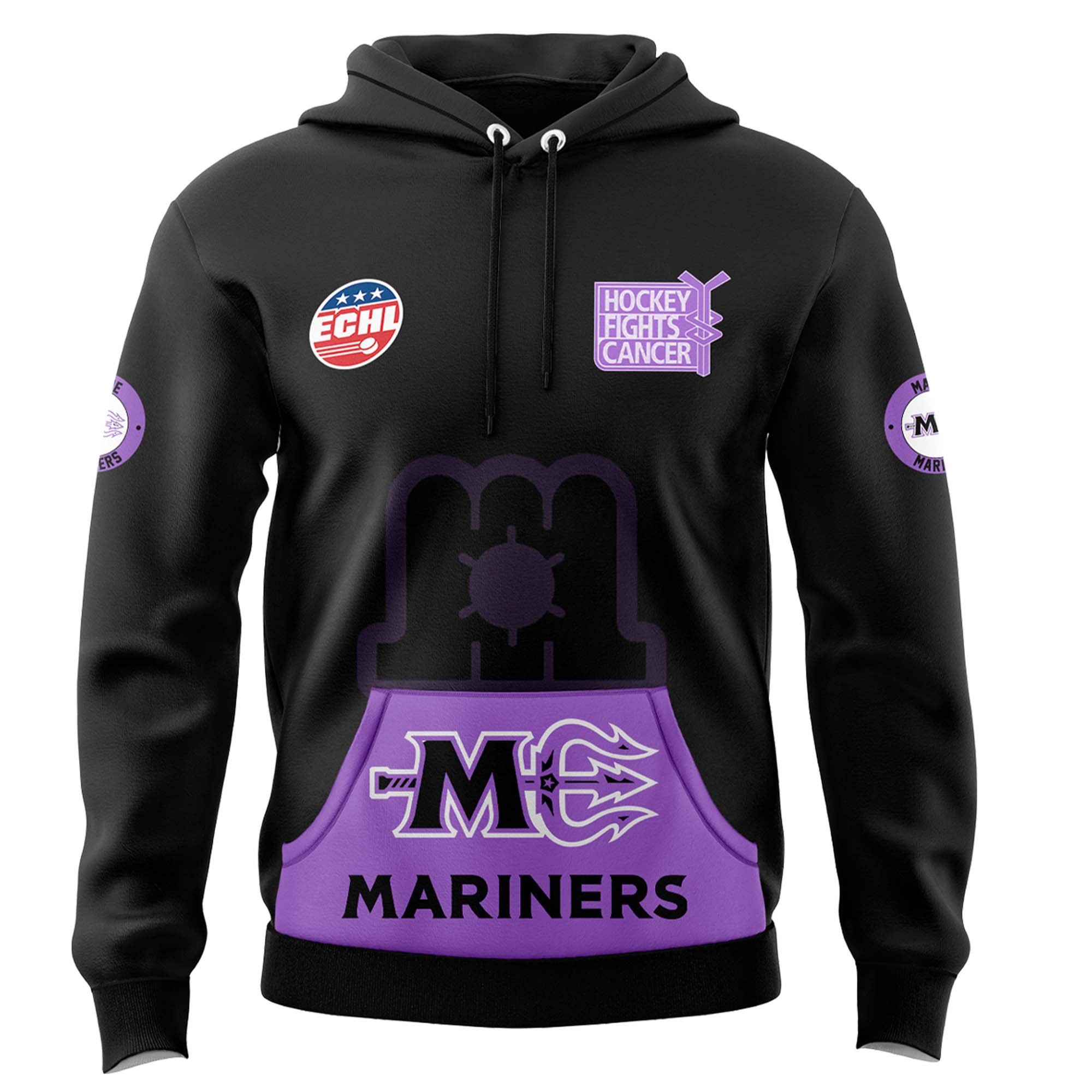 Maine Mariners Hockey Fight Cancer Hoodie - Famjoys Maine Mariners Hockey Fight Cancer Hoodie - Famjoys