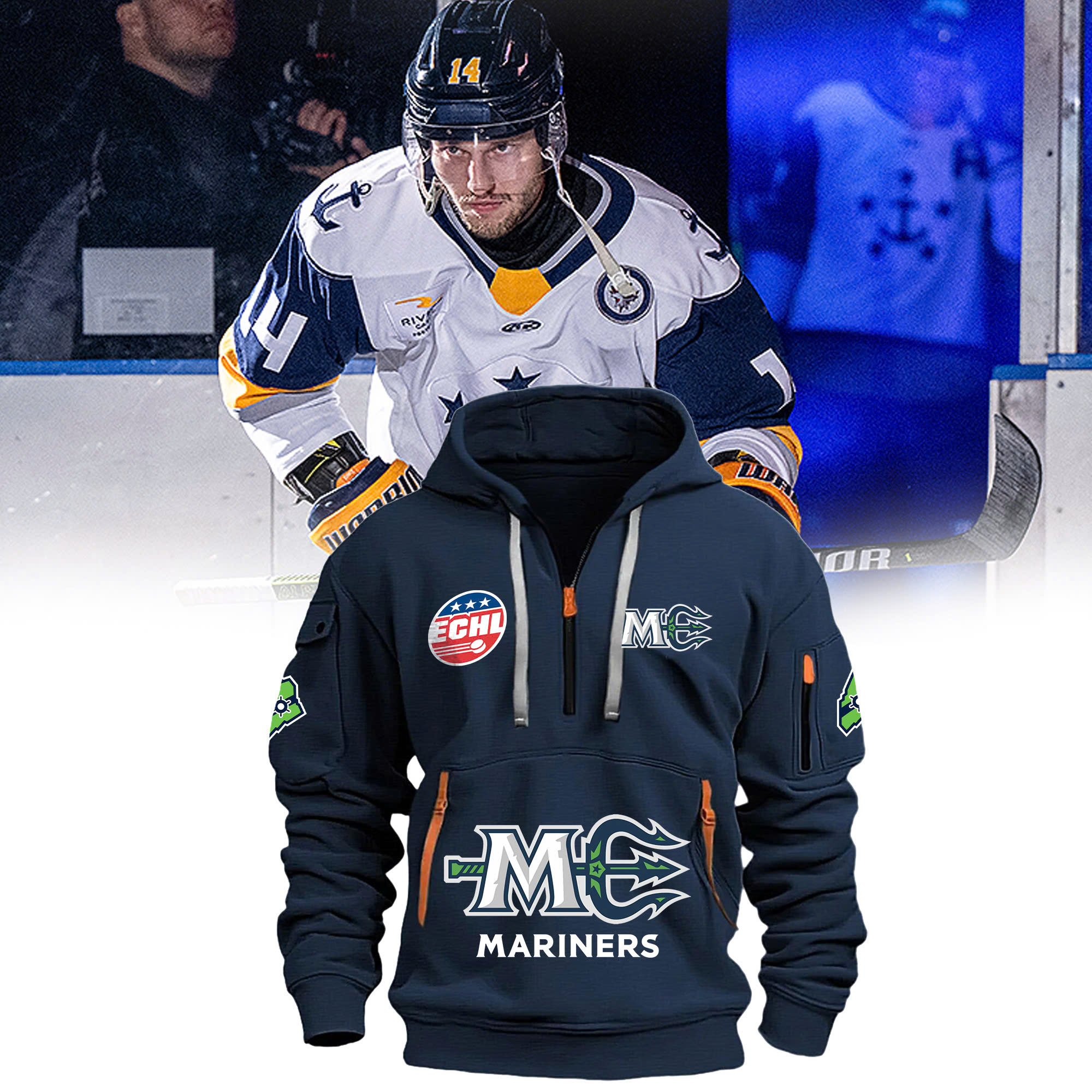 Maine Mariners Hoodie - Famjoys Maine Mariners Hoodie - Famjoys