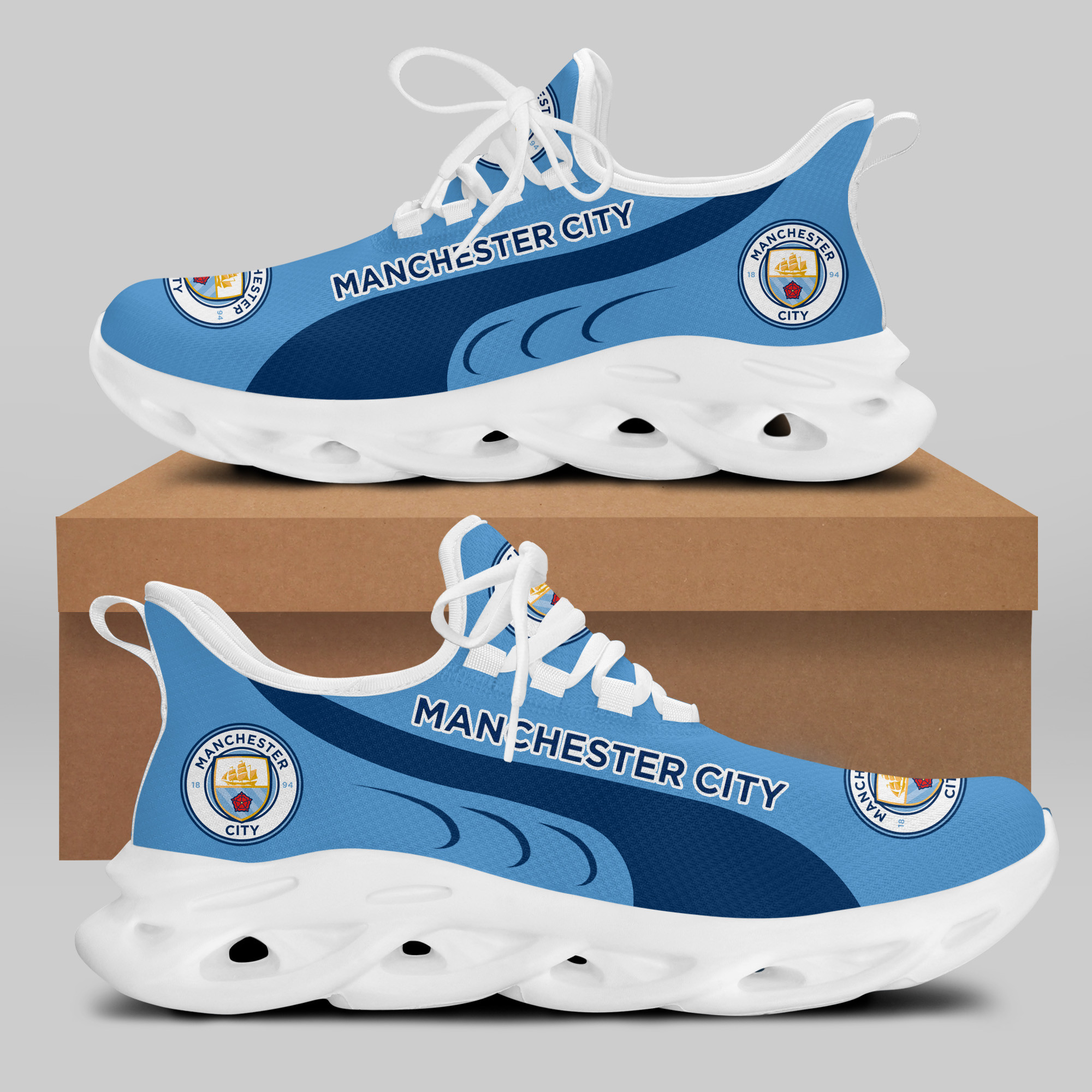 Man City Sneakers RUNNING SHOES VER 1 - Famjoys Man City Sneakers RUNNING SHOES VER 1 - Famjoys