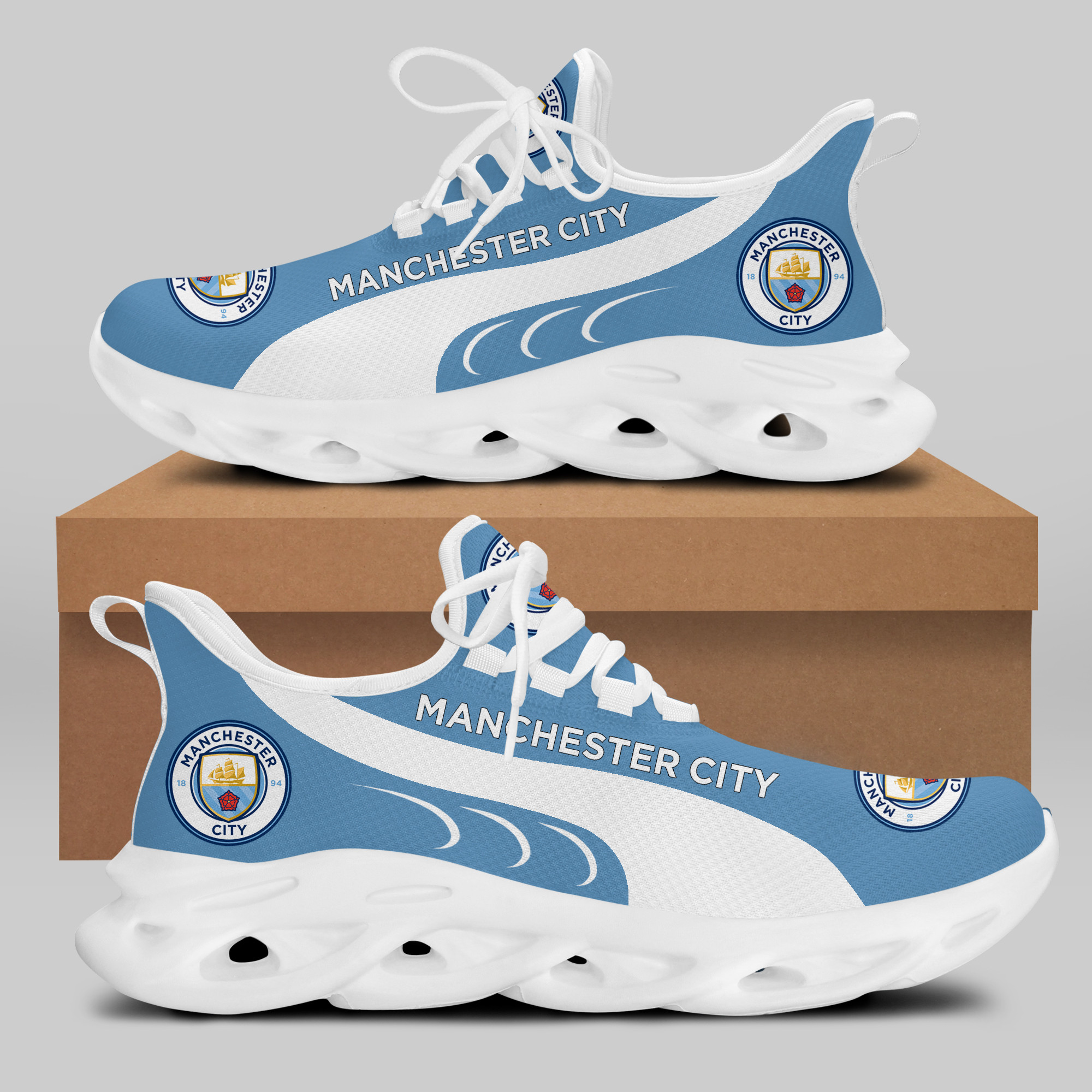 Man City Sneakers RUNNING SHOES VER 3 - Famjoys Man City Sneakers RUNNING SHOES VER 3 - Famjoys