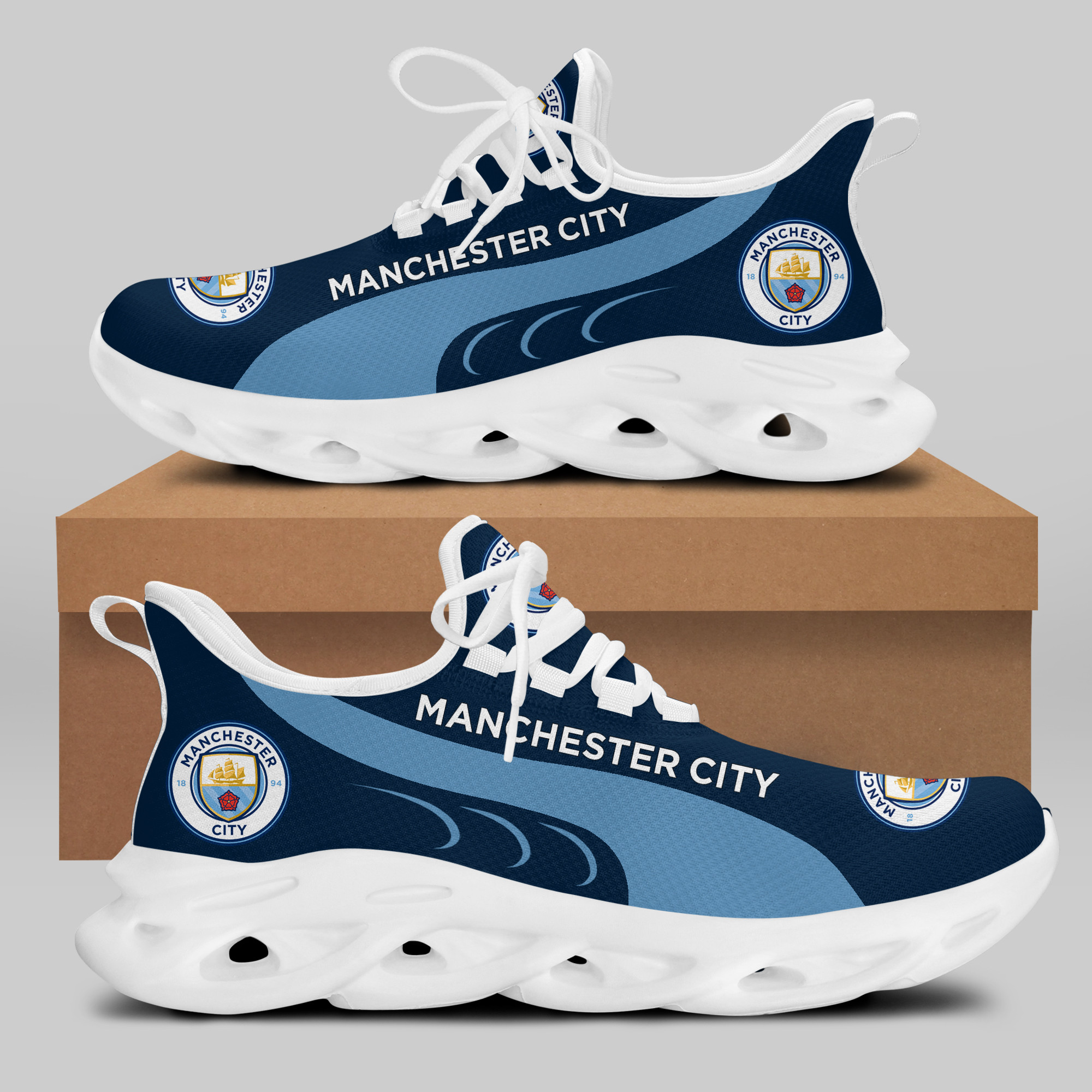 Man City Sneakers RUNNING SHOES VER 4 - Famjoys Man City Sneakers RUNNING SHOES VER 4 - Famjoys