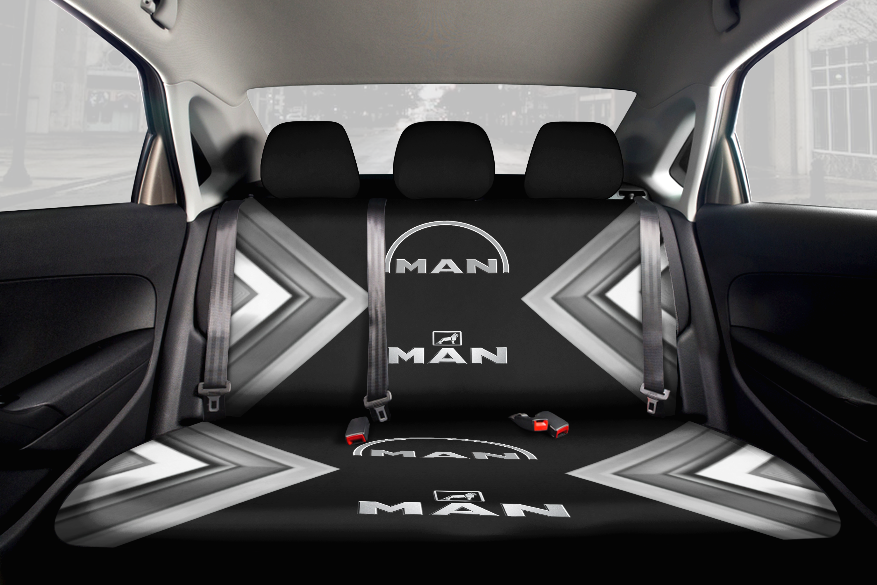Man trucks Back Seat Cover V6 - Famjoys Man trucks Back Seat Cover V6 - Famjoys