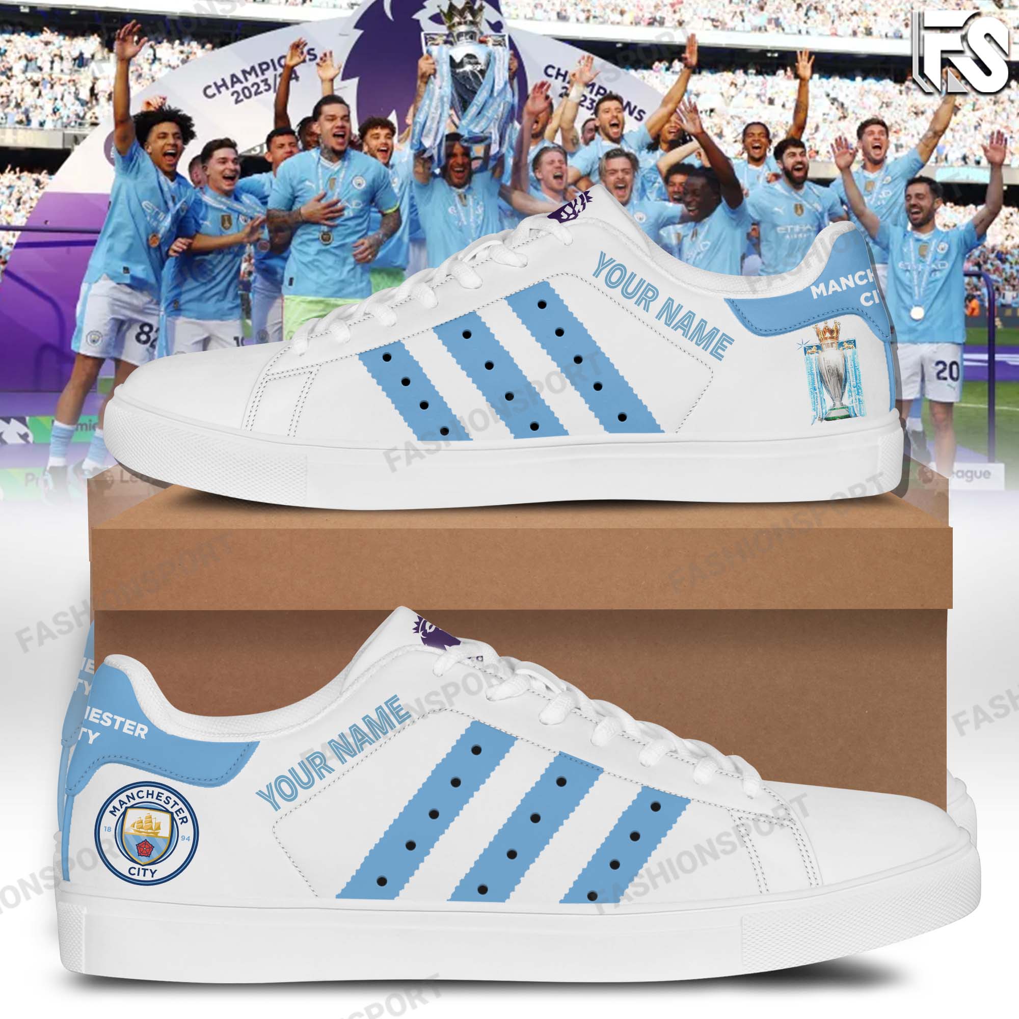 Manchester City Four In A Row Premier League Victory Shirt - Famjoys Manchester City Four In A Row Premier League Victory Shirt - Famjoys