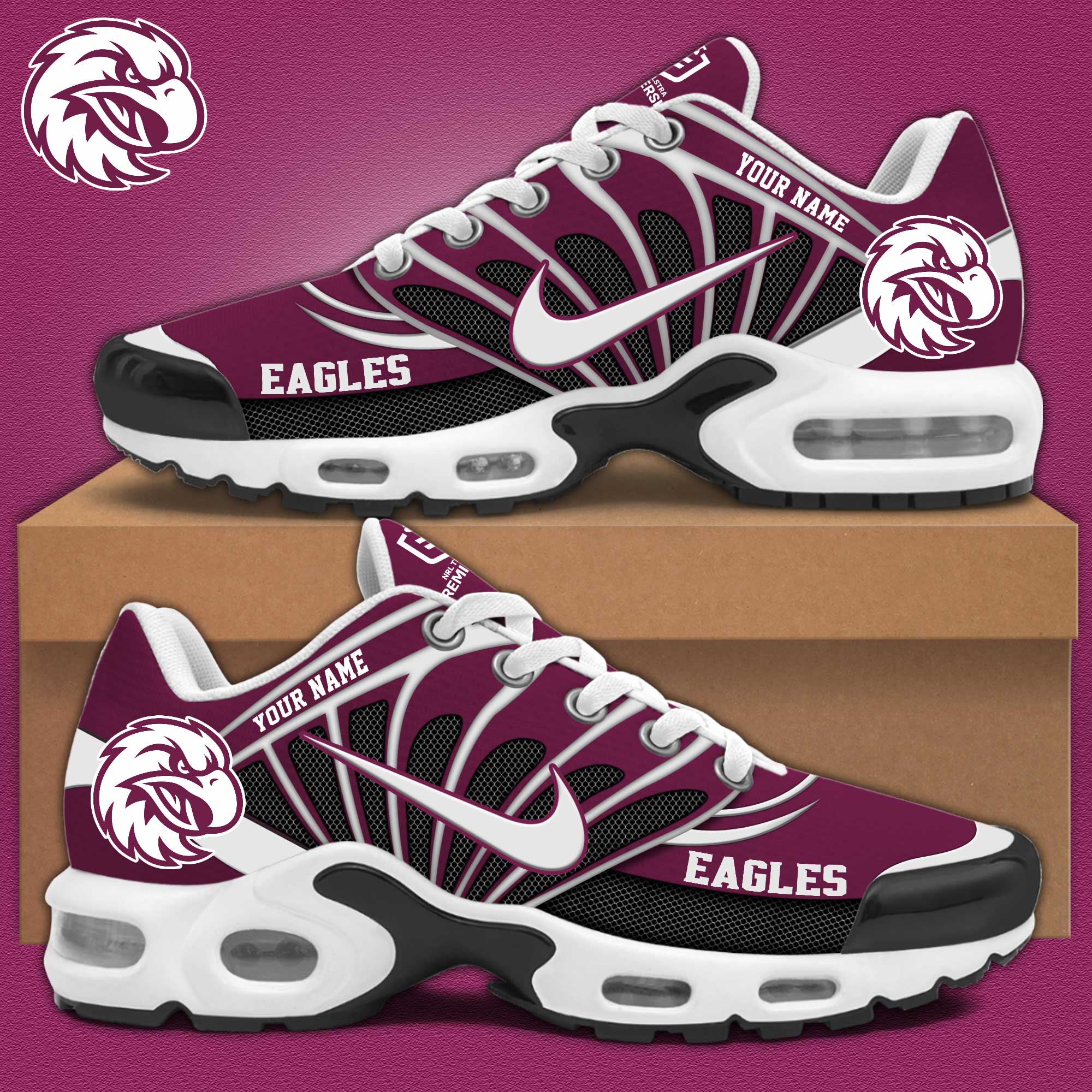 Manly Sea Eagles Personalized Shoes - Famjoys Manly Sea Eagles Personalized Shoes - Famjoys