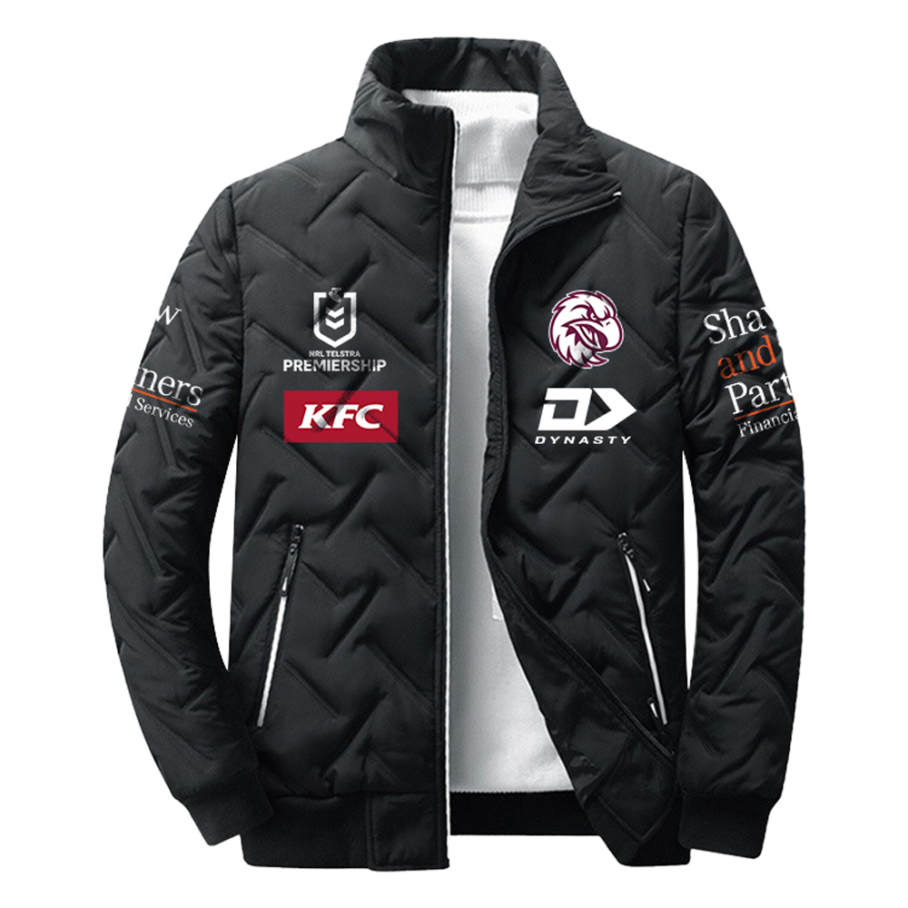 Manly Warringah Sea Eagles Puffer Jacket NQ1 - Famjoys Manly Warringah Sea Eagles Puffer Jacket NQ1 - Famjoys