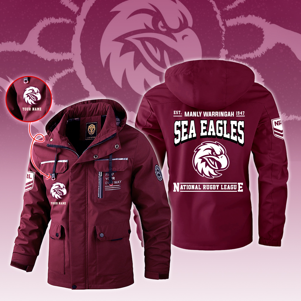 Manly Warringah Sea Eagles Windbreaker Jacket - Famjoys Manly Warringah Sea Eagles Windbreaker Jacket - Famjoys
