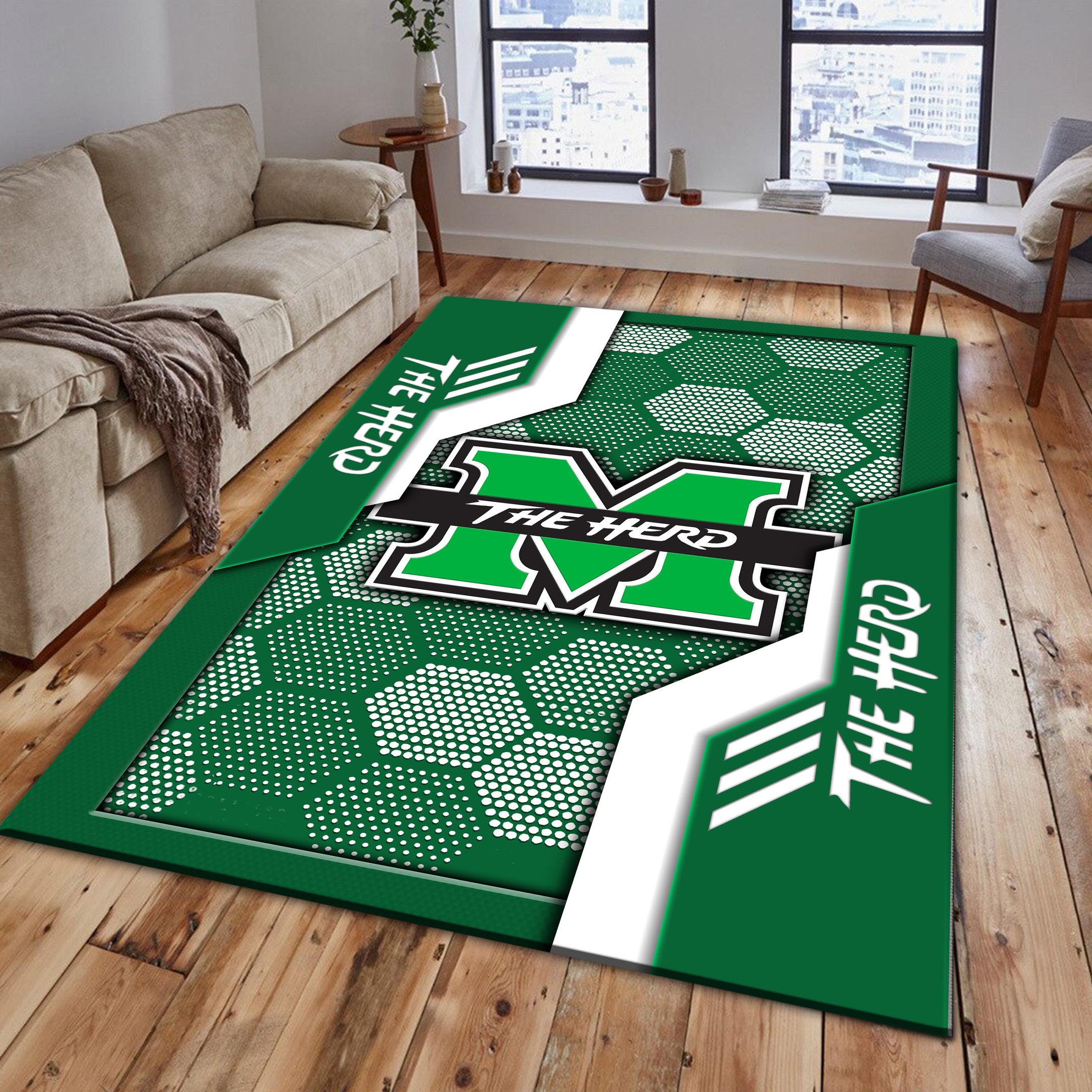 Marshall Thundering Herd Area Rugs 3797