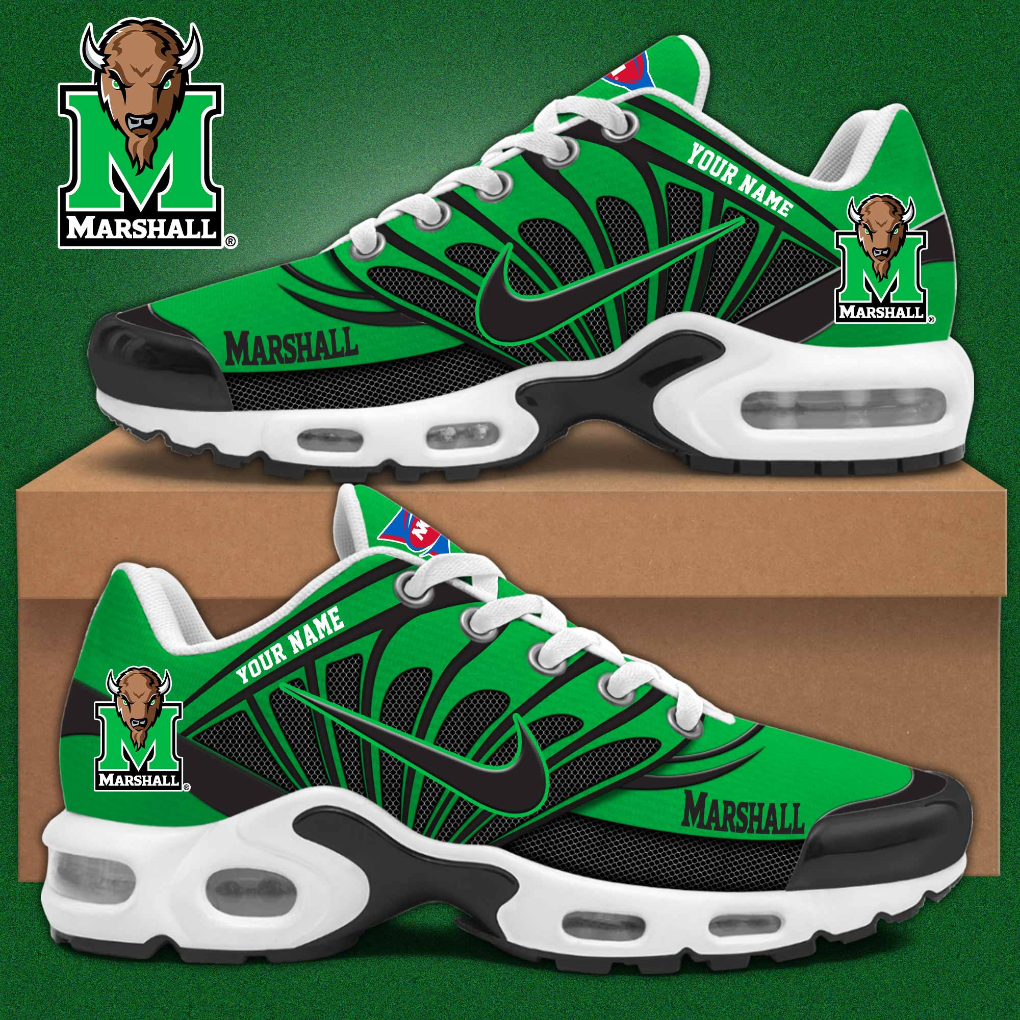 Marshall Thundering Herd Personalized Shoes S516508 - Famjoys Marshall Thundering Herd Personalized Shoes S516508 - Famjoys