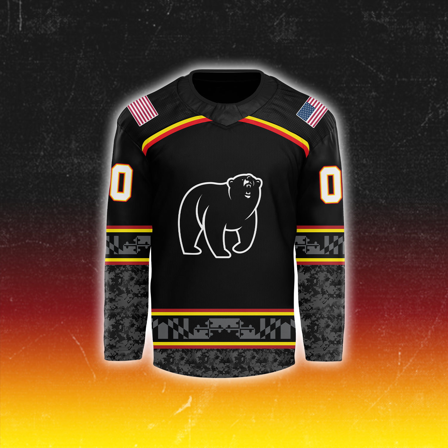 Maryland Black Bears x Veterans Day & Military Appreciation Jerseys - Famjoys Maryland Black Bears x Veterans Day & Military Appreciation Jerseys - Famjoys