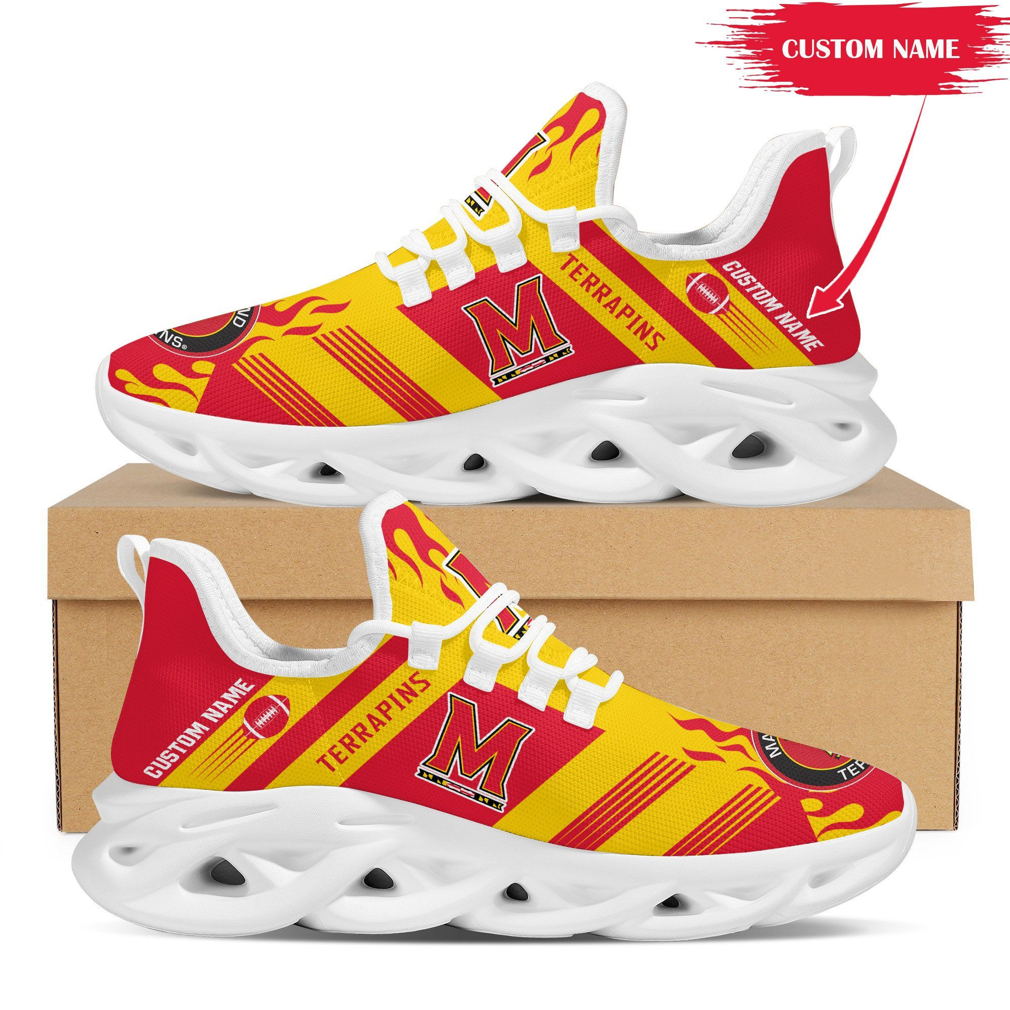 Maryland Terrapins Custom Personalized Max Soul Sneakers Shoes