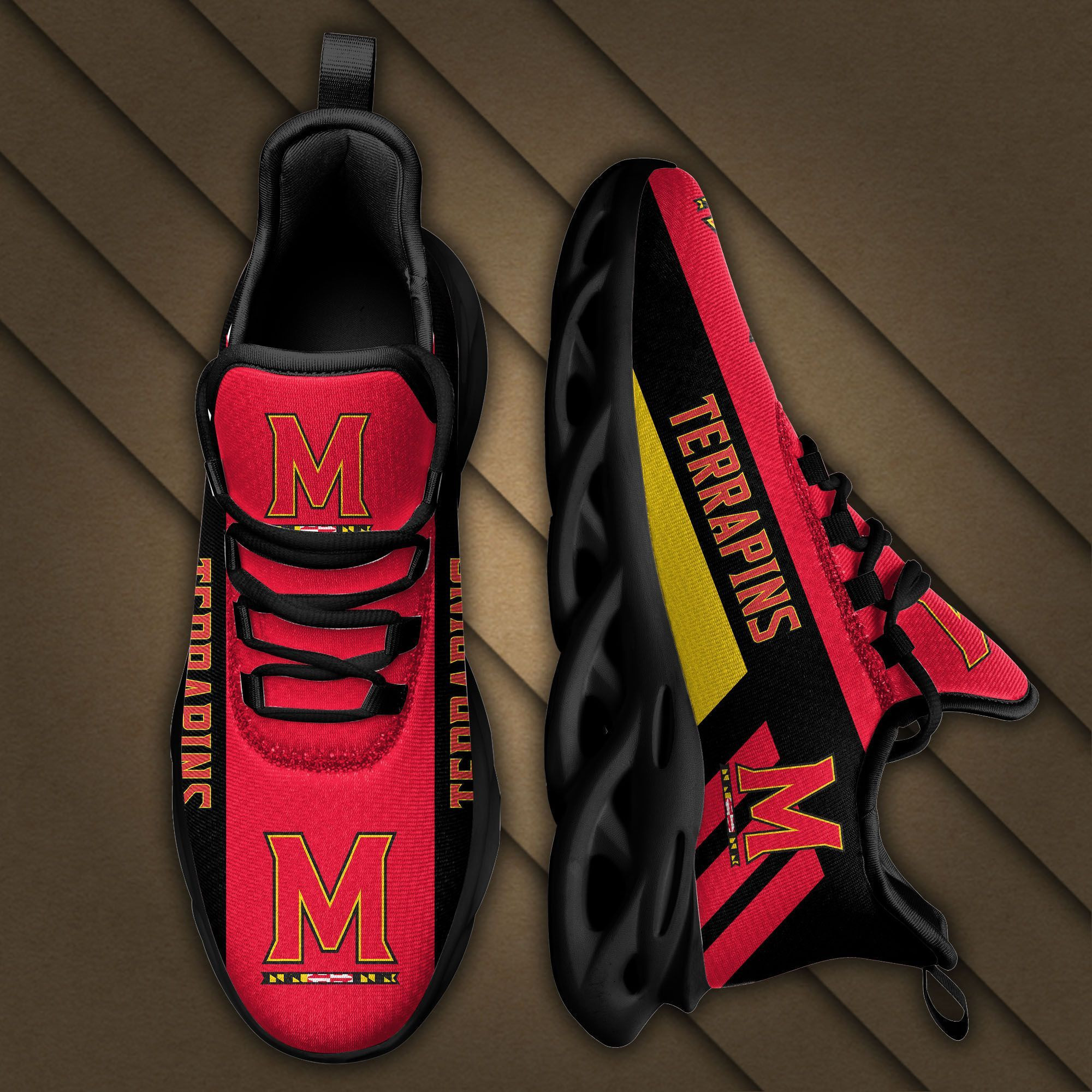 Maryland Terrapins Max Soul Sneakers Shoes - Famjoys Maryland Terrapins Max Soul Sneakers Shoes - Famjoys