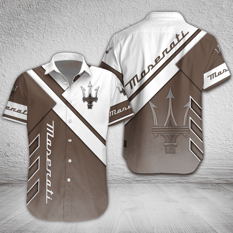 Maserati Button Shirt Custom Name, Multicolor - Famjoys Maserati Button Shirt Custom Name, Multicolor - Famjoys