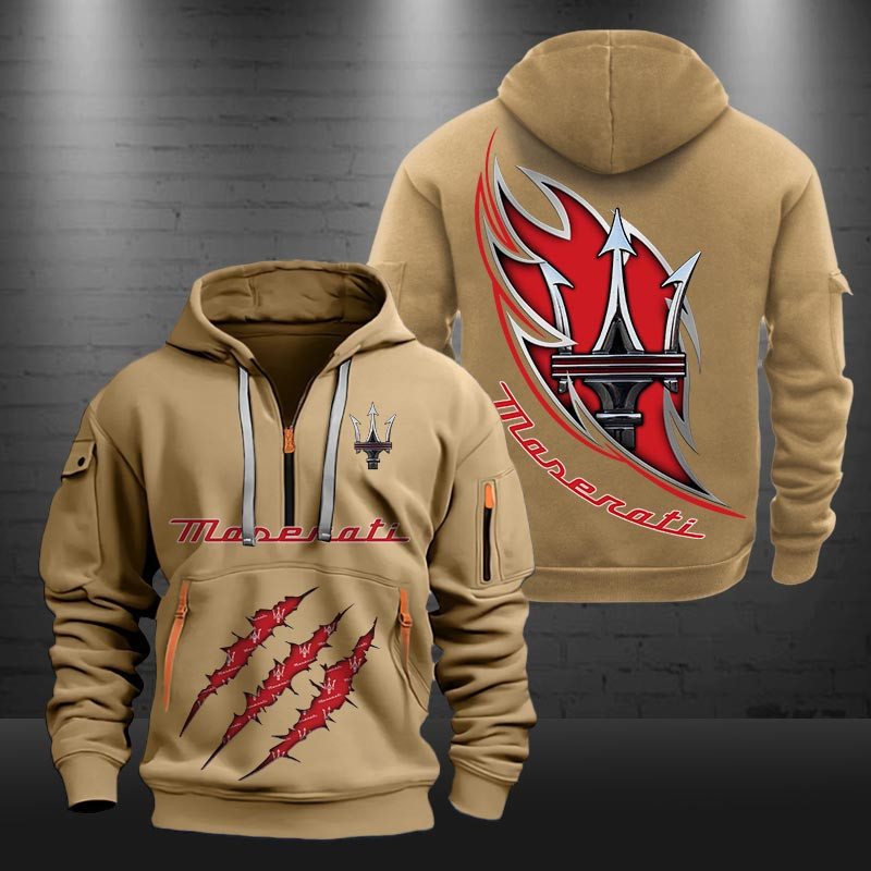 Maserati New Zip Hoodie 0459 Multicolor - Famjoys Maserati New Zip Hoodie 0459 Multicolor - Famjoys