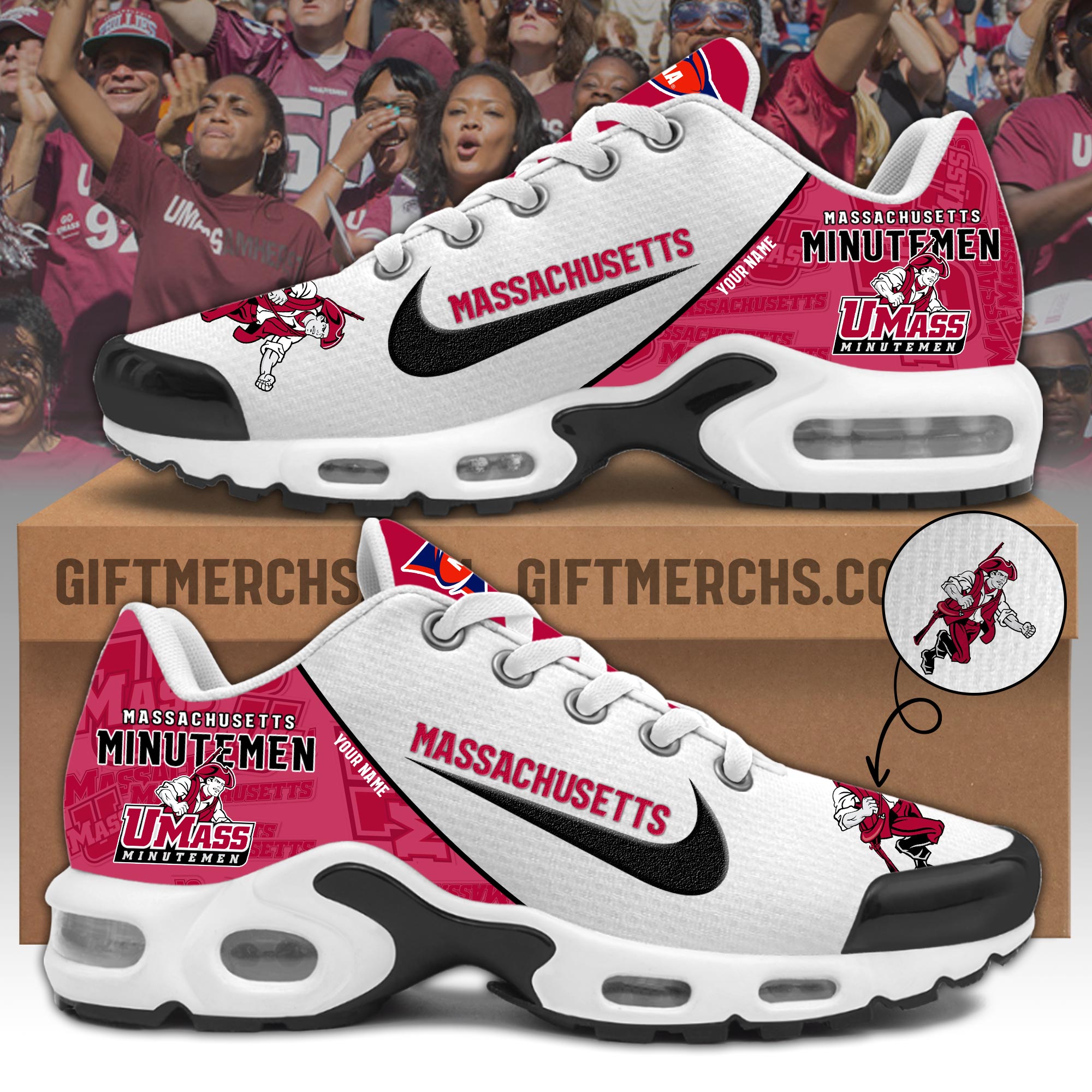 Massachusetts Minute Personalized Shoes - Famjoys Massachusetts Minute Personalized Shoes - Famjoys