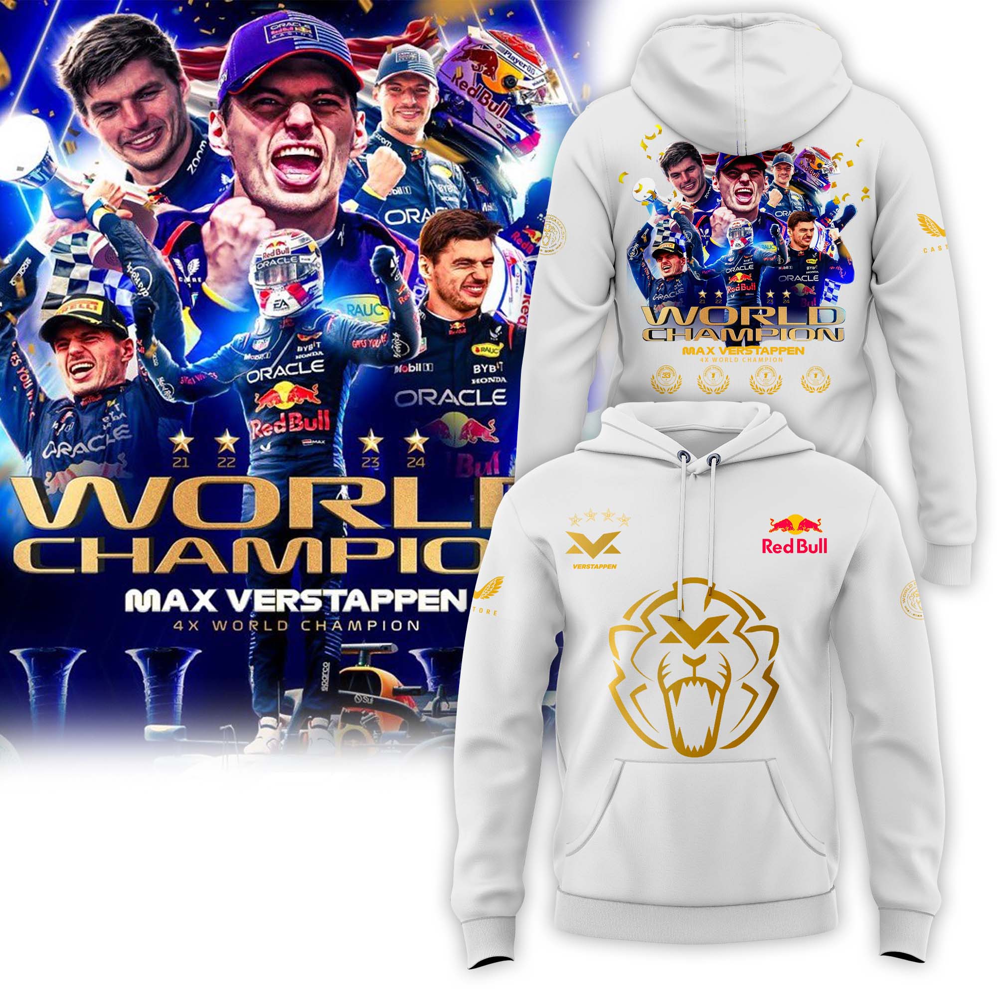 Max Verstappen World Champion Hoodie V3 - Famjoys Max Verstappen World Champion Hoodie V3 - Famjoys