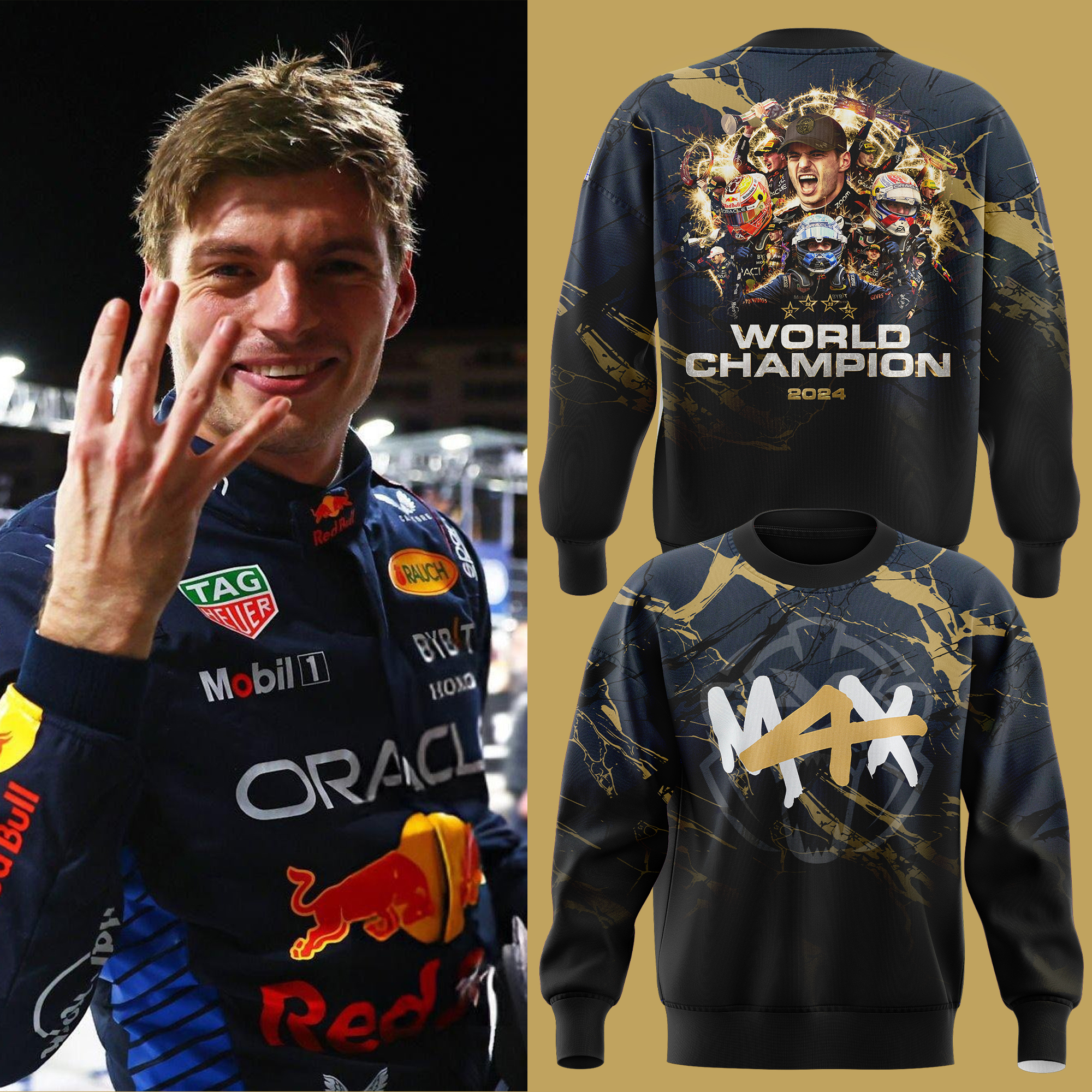 Max Verstappen World Champion Sweaterer Shirt - Famjoys Max Verstappen World Champion Sweaterer Shirt - Famjoys