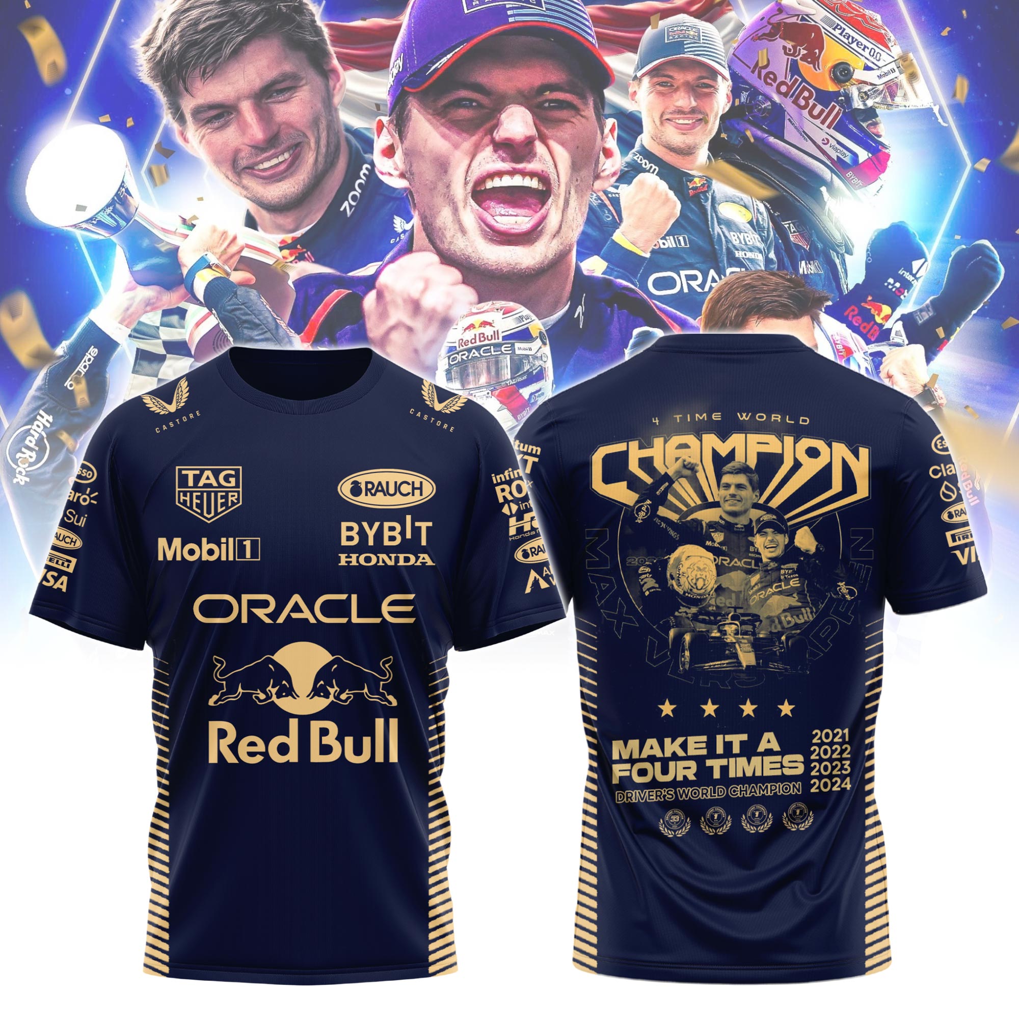 Max Verstappen World Champion Tshirt - Famjoys Max Verstappen World Champion Tshirt - Famjoys