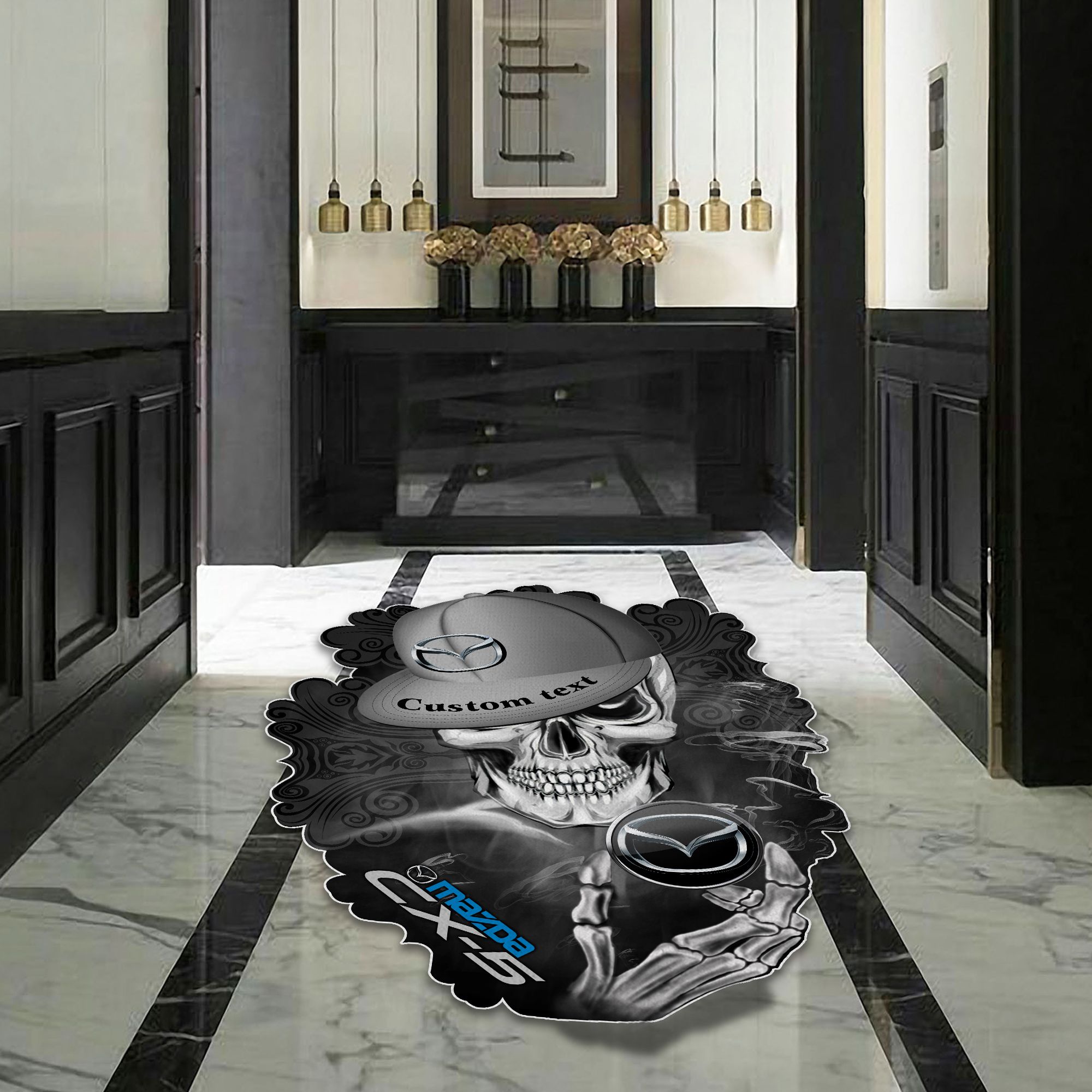 Mazda Cx5 Skull Shaped Luxurious Doormat, Rug Home Decor, Custom name - Famjoys Mazda Cx5 Skull Shaped Luxurious Doormat, Rug Home Decor, Custom name - Famjoys