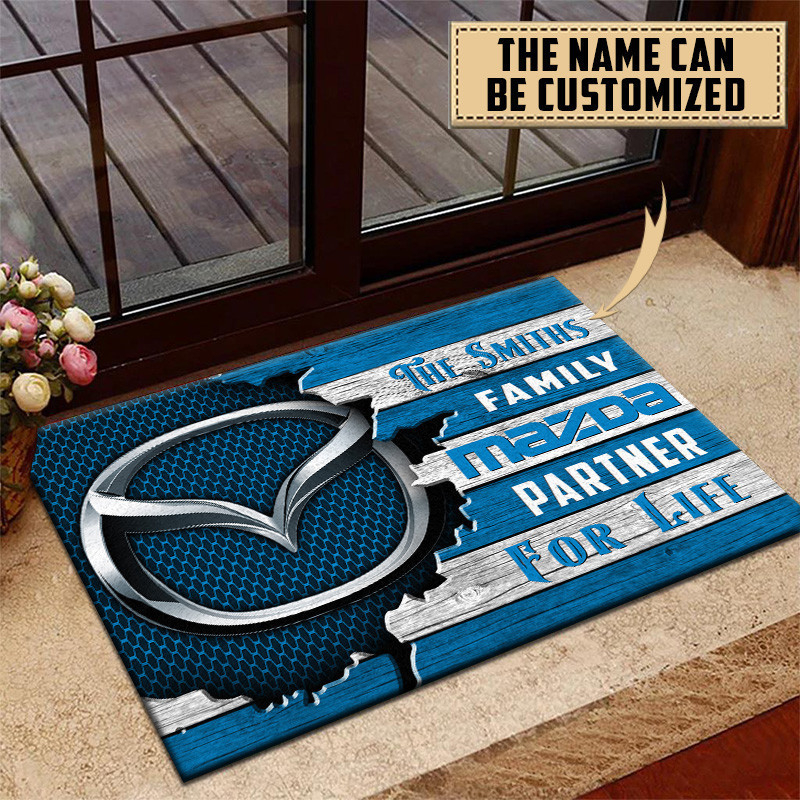 Mazda Doormat Custom Name, Multicolor - Famjoys Mazda Doormat Custom Name, Multicolor - Famjoys