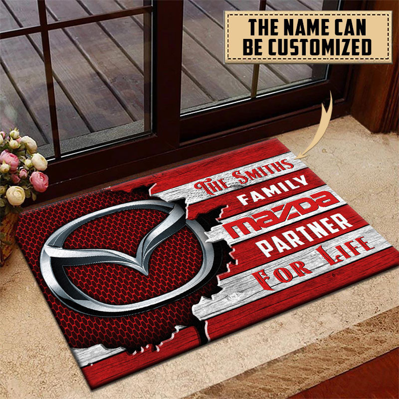 Mazda Doormat Custom Name, Multicolor - Famjoys Mazda Doormat Custom Name, Multicolor - Famjoys