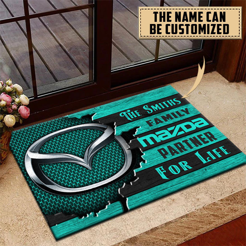 Mazda Doormat Custom Name, Multicolor - Famjoys Mazda Doormat Custom Name, Multicolor - Famjoys