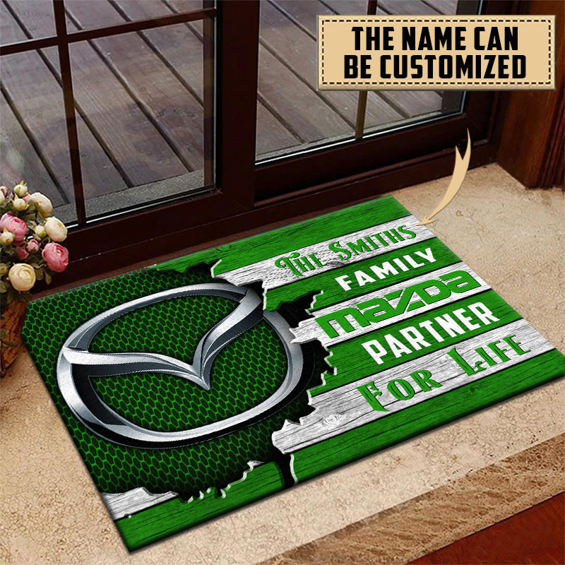 Mazda Doormat Custom Name, Multicolor - Famjoys Mazda Doormat Custom Name, Multicolor - Famjoys