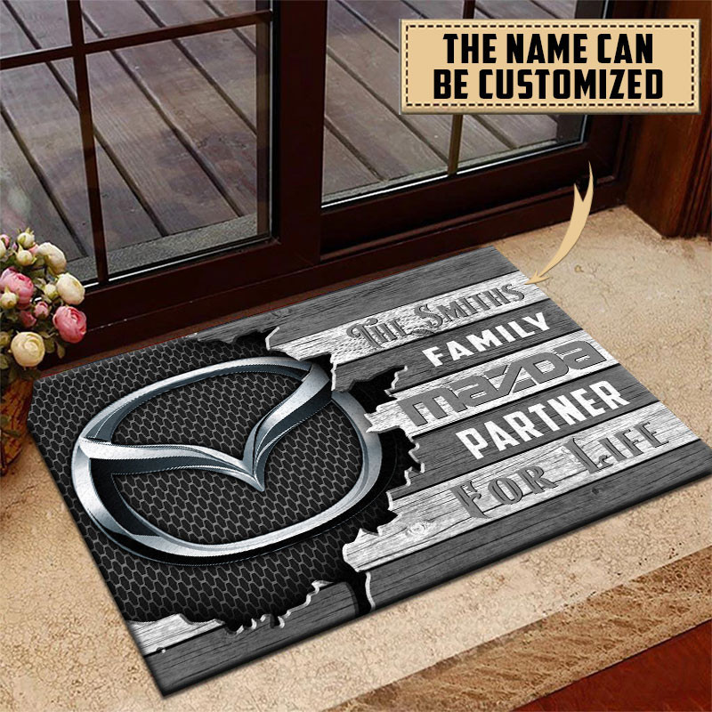 Mazda Doormat Custom Name, Multicolor - Famjoys Mazda Doormat Custom Name, Multicolor - Famjoys