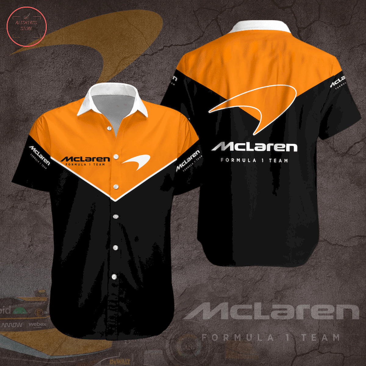 Mclaren Formula 1 Team Hawaiian Shirt - Famjoys Mclaren Formula 1 Team Hawaiian Shirt - Famjoys