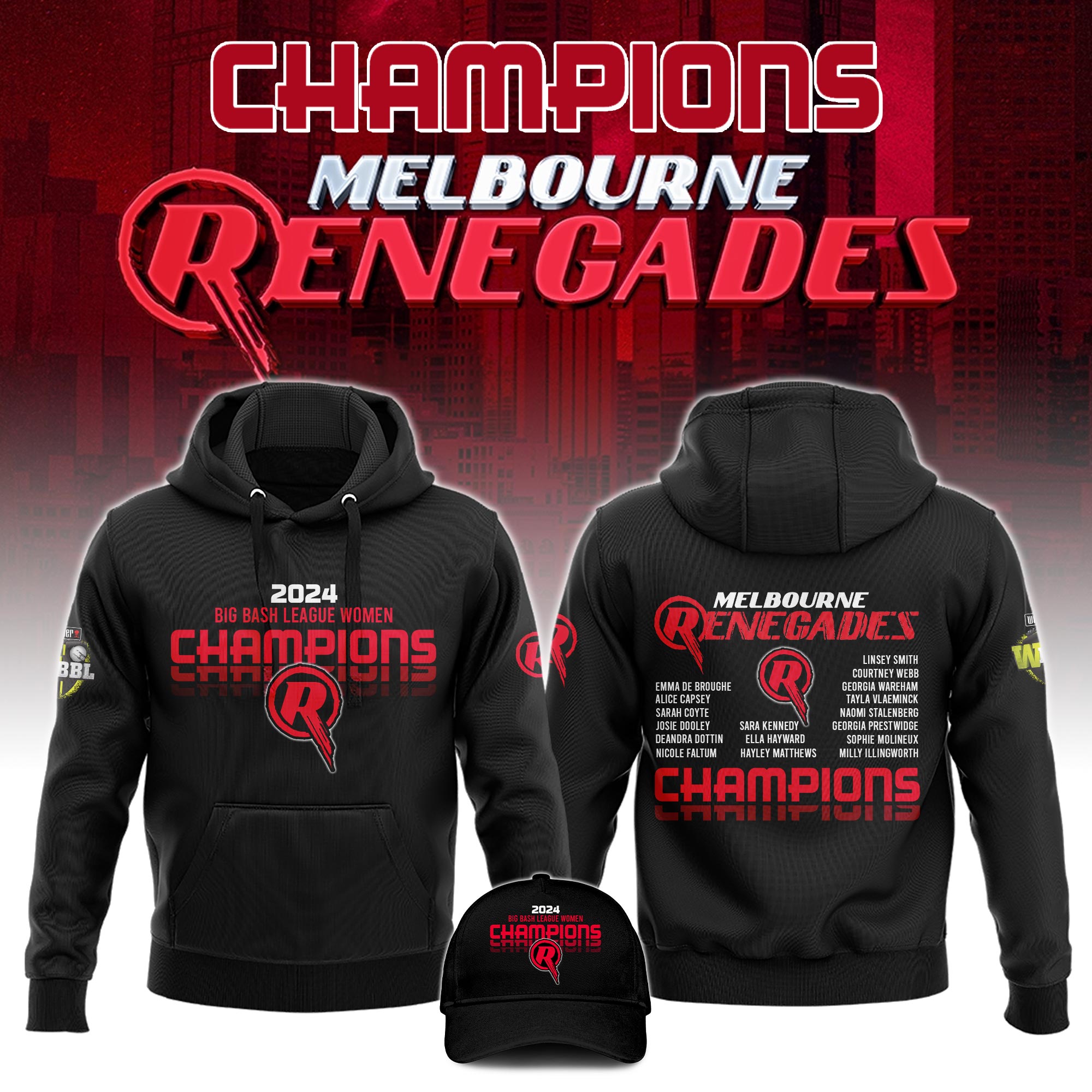 Melbourne Renegades Champion Big Bash League  Hoodie