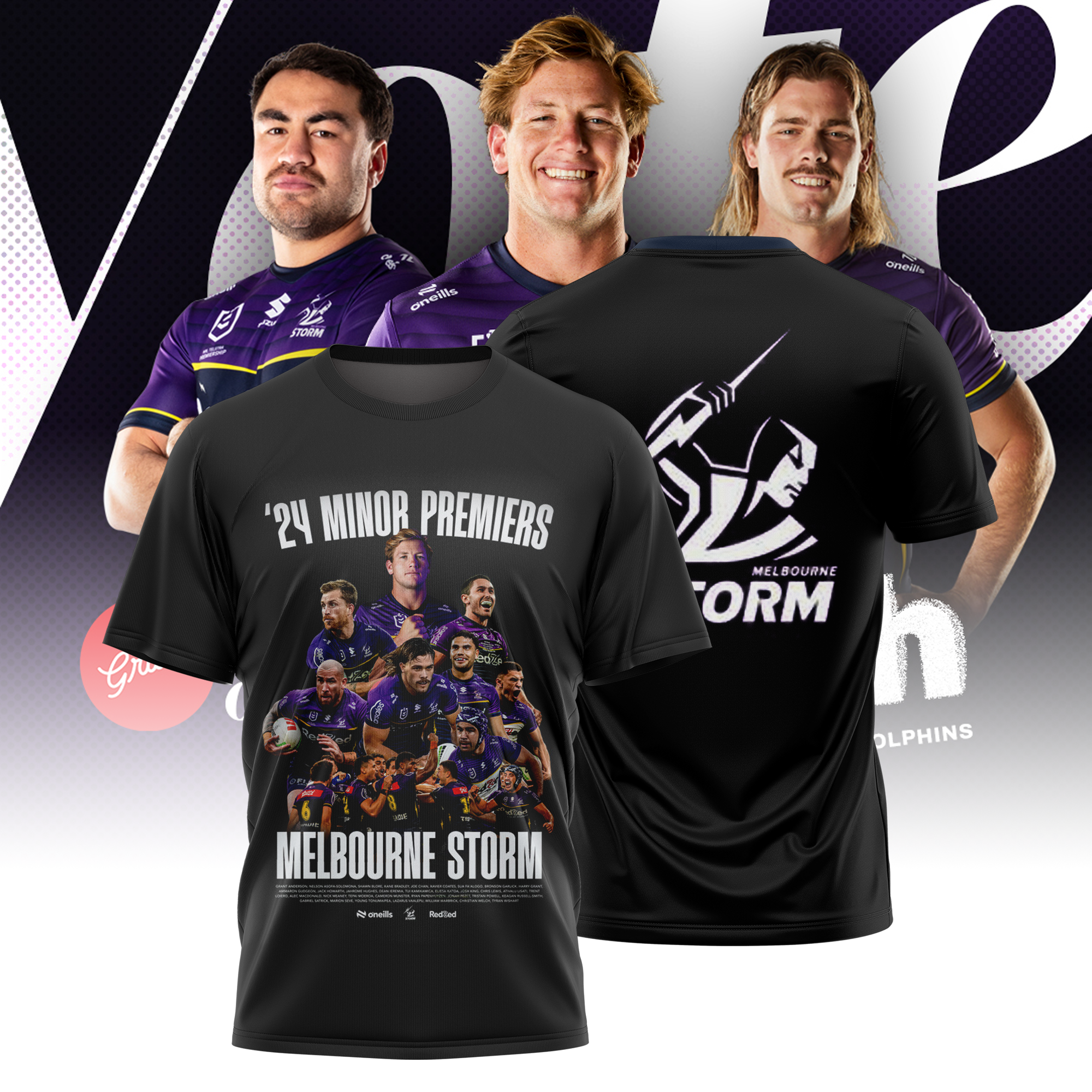 Melbourne Storm 2024 Minor T-Shirt - Famjoys Melbourne Storm 2024 Minor T-Shirt - Famjoys