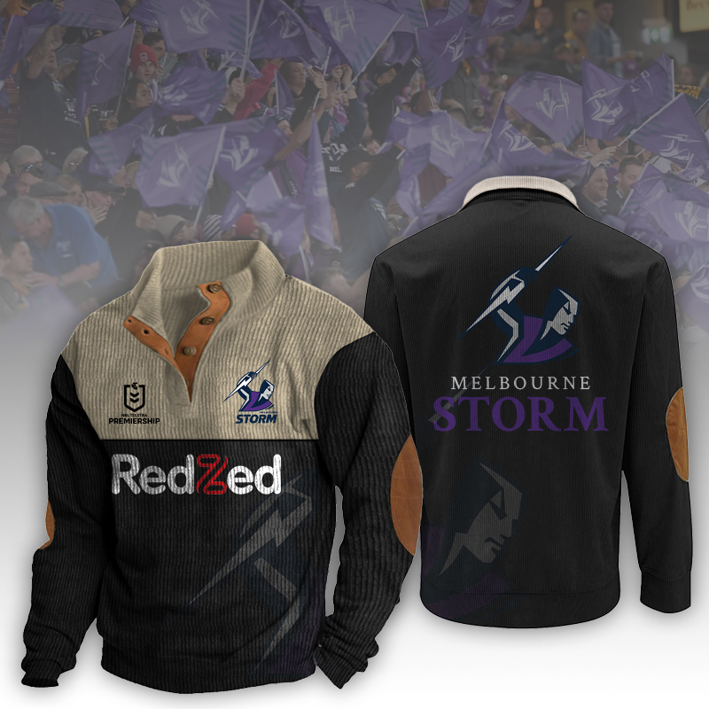 Melbourne Storm 2D Fleece Sweater Fashions s - Famjoys Melbourne Storm 2D Fleece Sweater Fashions s - Famjoys