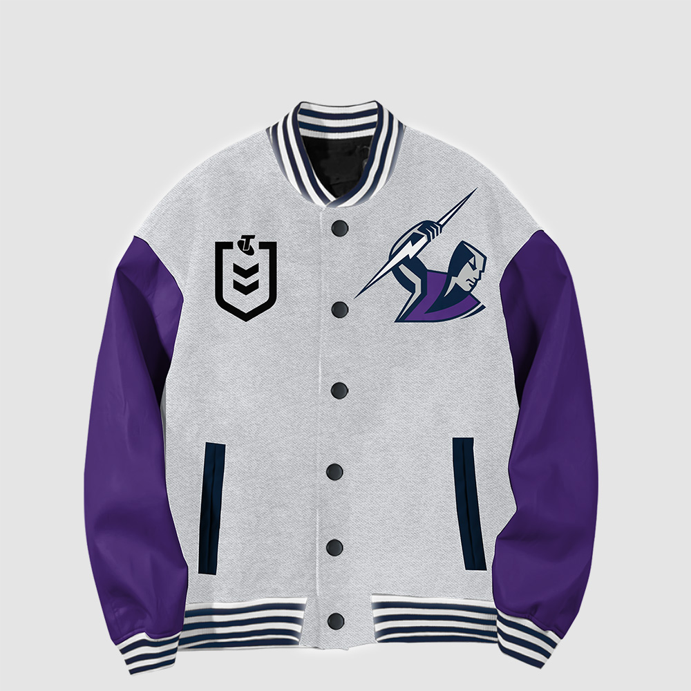 Melbourne Storm Baseball Jacket - Famjoys Melbourne Storm Baseball Jacket - Famjoys