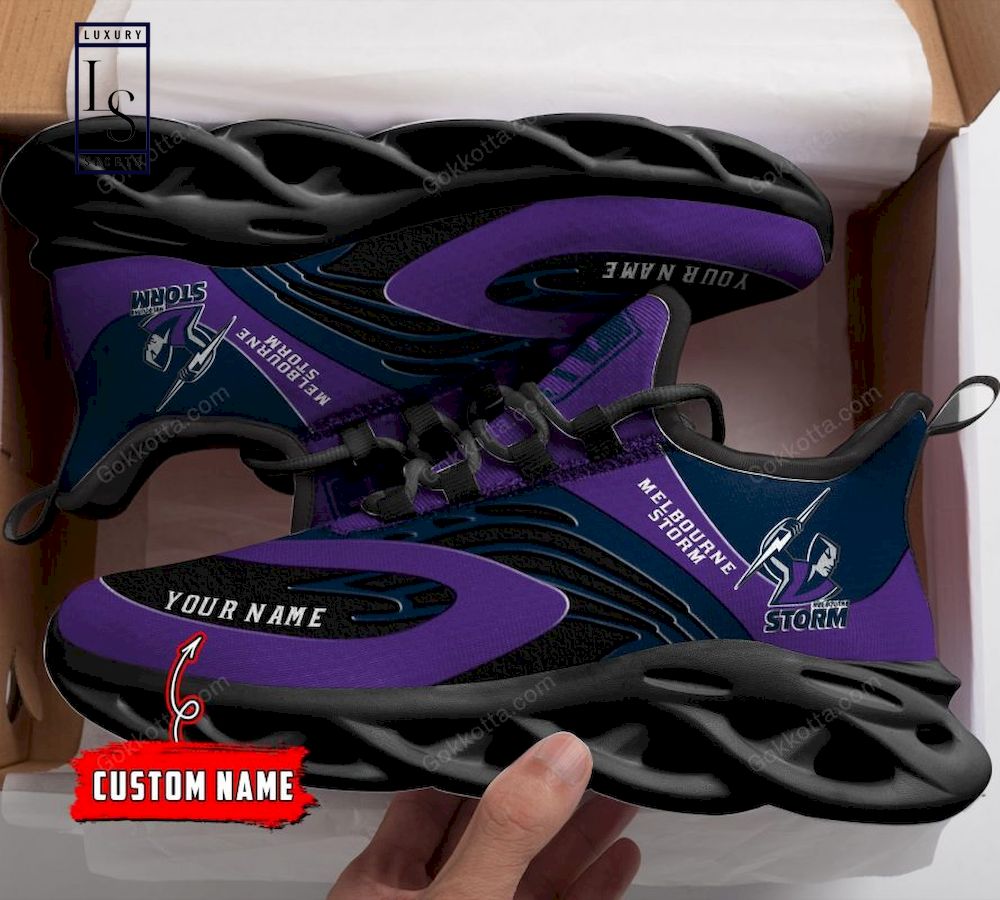Melbourne Storm NRL Personalized Max Soul Shoes - Famjoys Melbourne Storm NRL Personalized Max Soul Shoes - Famjoys