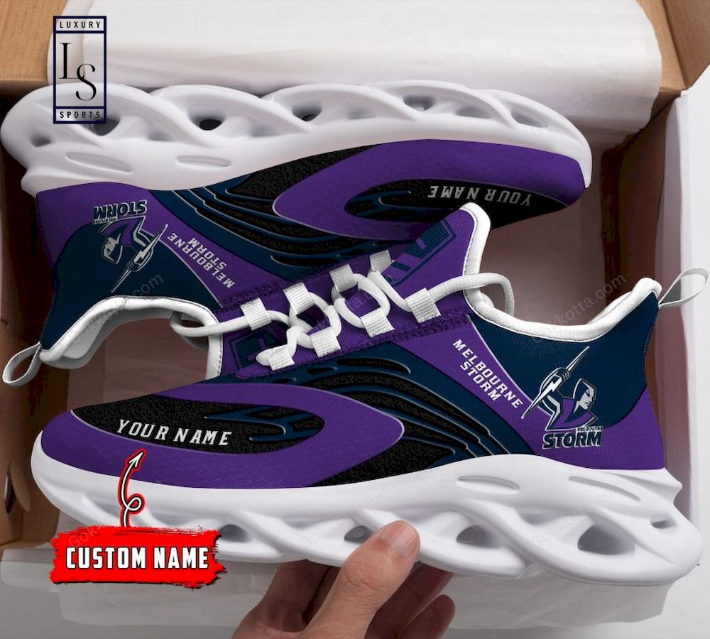 Melbourne Storm NRL Personalized Max Soul Shoes - Famjoys Melbourne Storm NRL Personalized Max Soul Shoes - Famjoys