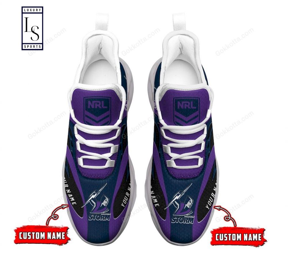 Melbourne Storm NRL Personalized Max Soul Shoes - Famjoys Melbourne Storm NRL Personalized Max Soul Shoes - Famjoys