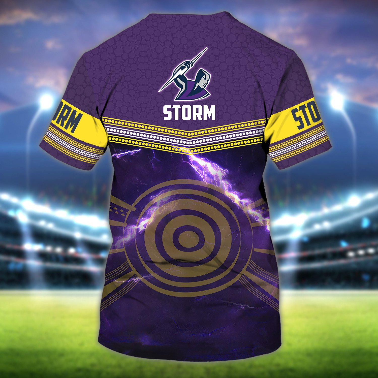Melbourne Storm Personalized Name 3D Tshirt - Famjoys Melbourne Storm Personalized Name 3D Tshirt - Famjoys