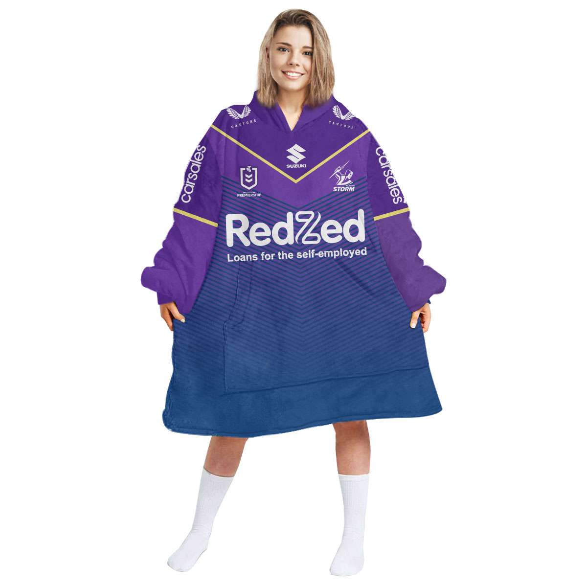 Melbourne Storm- Premium Blanket Hoodie - Famjoys Melbourne Storm- Premium Blanket Hoodie - Famjoys