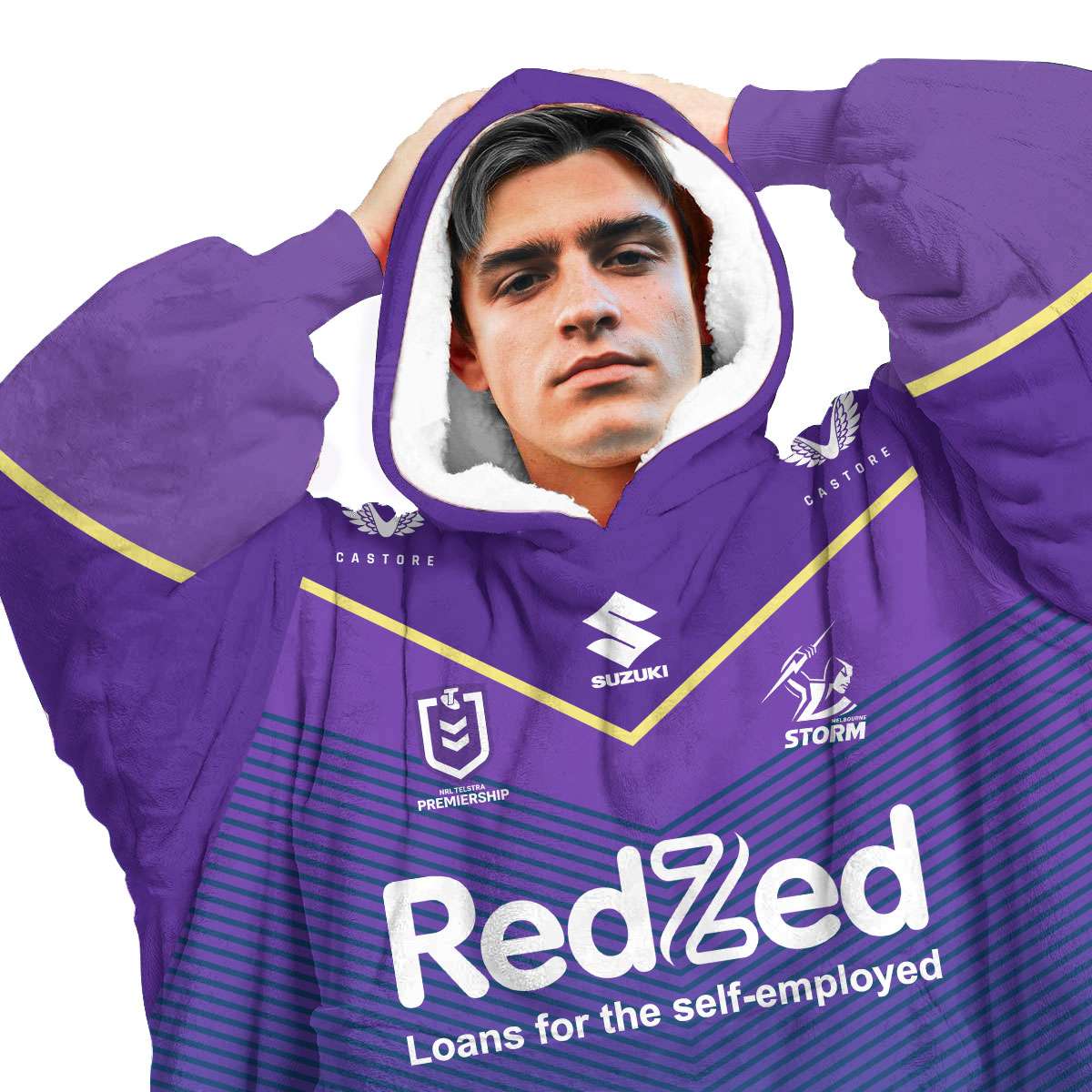 Melbourne Storm- Premium Blanket Hoodie - Famjoys Melbourne Storm- Premium Blanket Hoodie - Famjoys