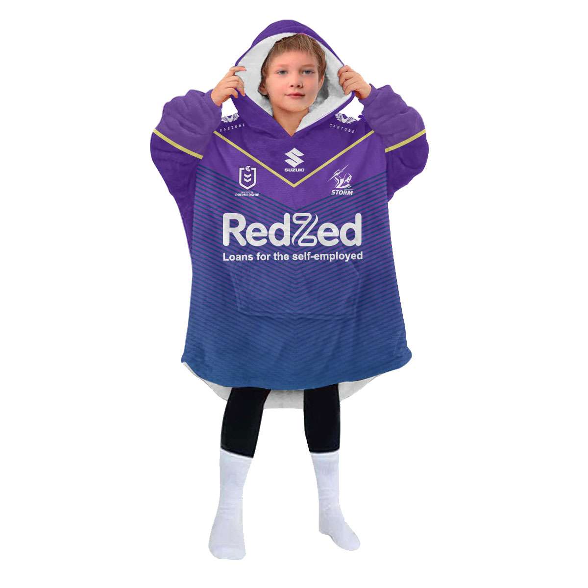 Melbourne Storm- Premium Blanket Hoodie - Famjoys Melbourne Storm- Premium Blanket Hoodie - Famjoys