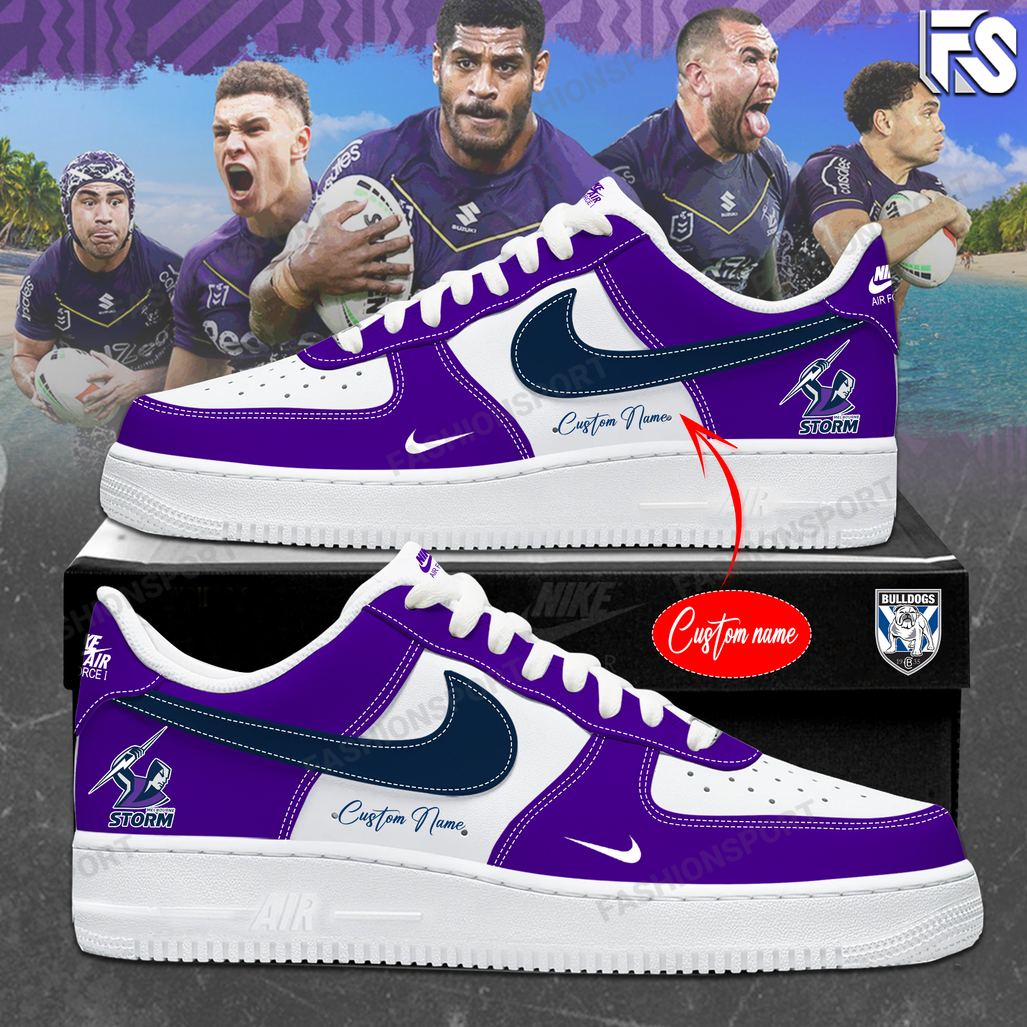 Melbourne Storm x AF1 Shoes v3