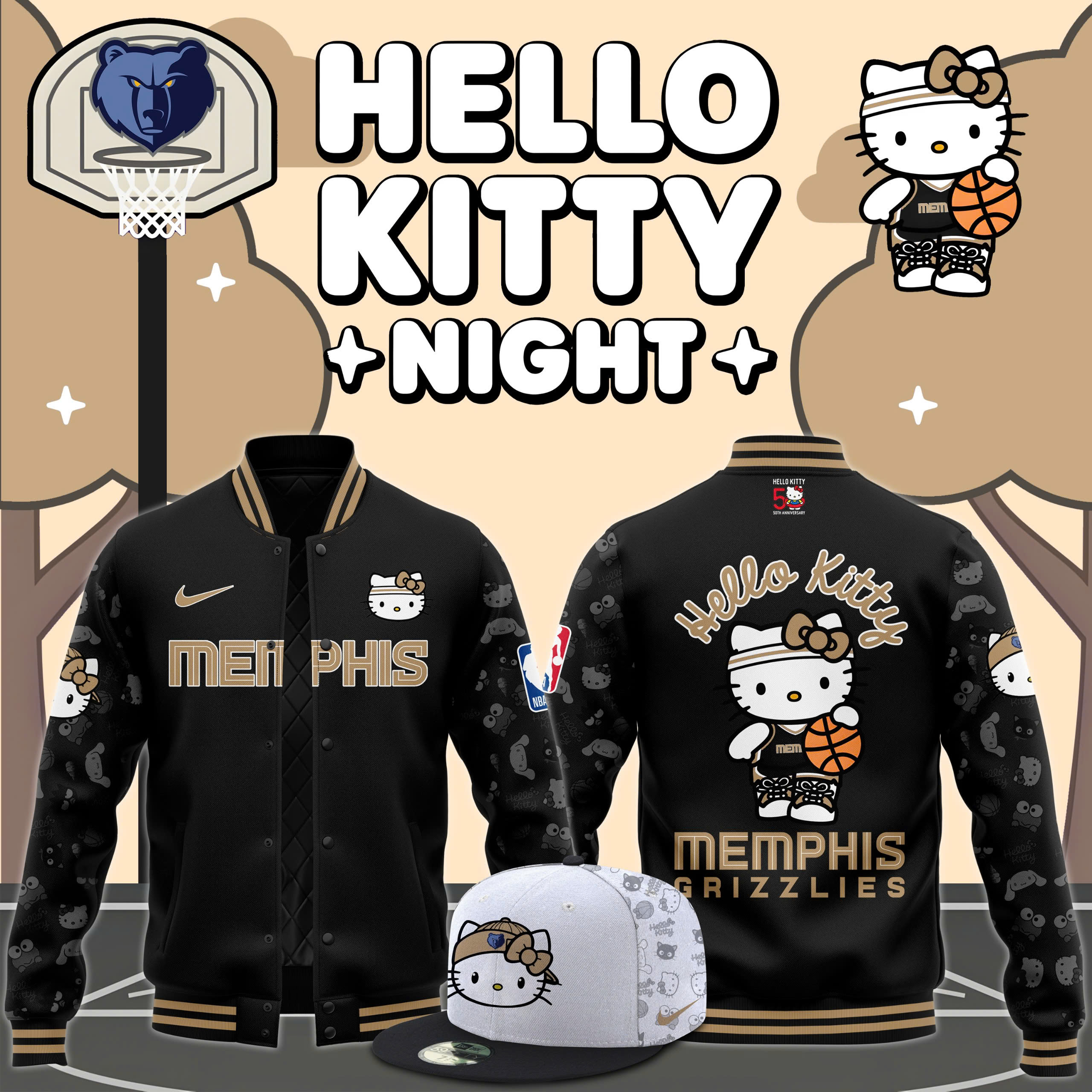Memphis Grizzlies Night Premium Bomber Jacket