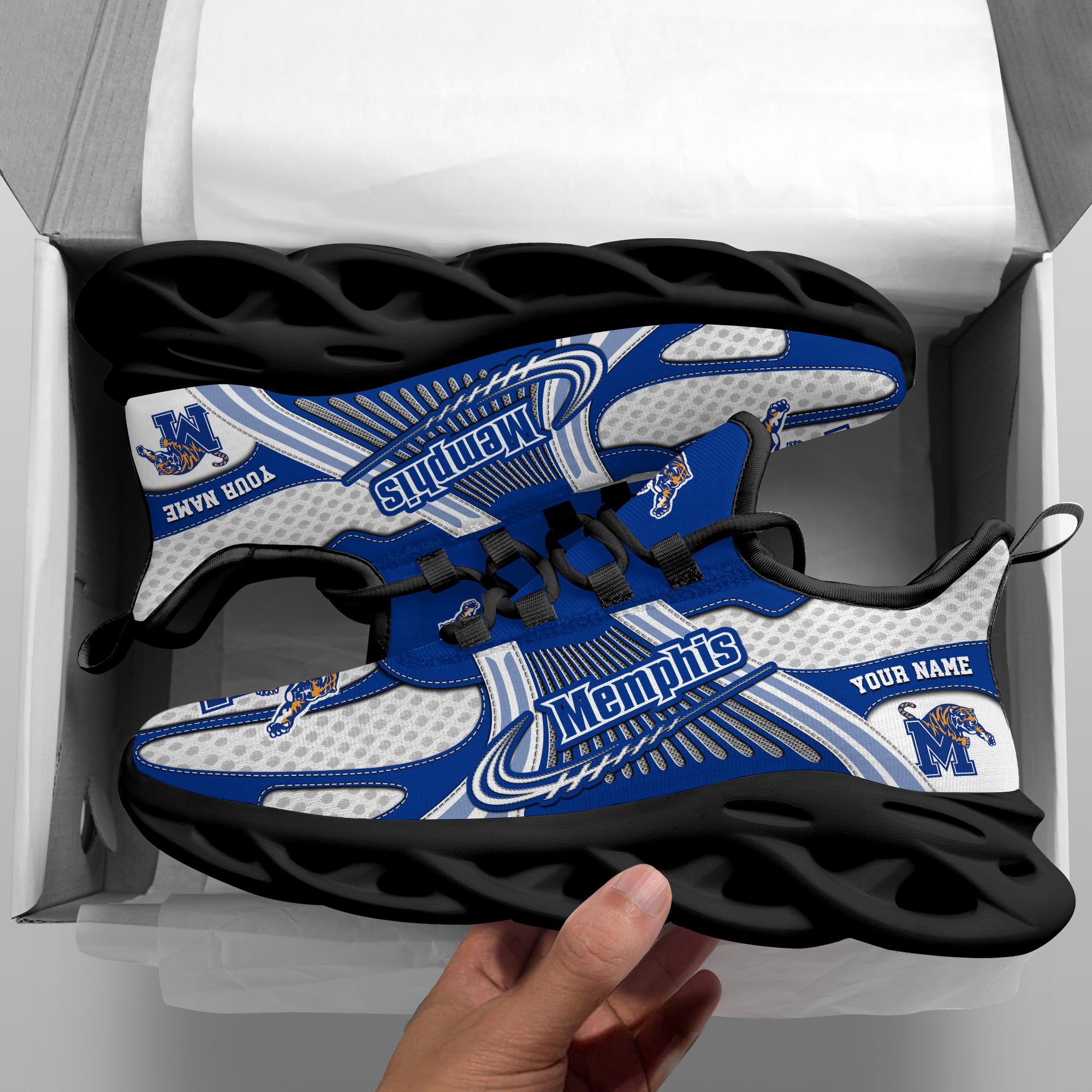 Memphis Tigers Clunky Sneakers Custom Your Name, Sport Sneakers ETRG-62343 - Famjoys Memphis Tigers Clunky Sneakers Custom Your Name, Sport Sneakers ETRG-62343 - Famjoys