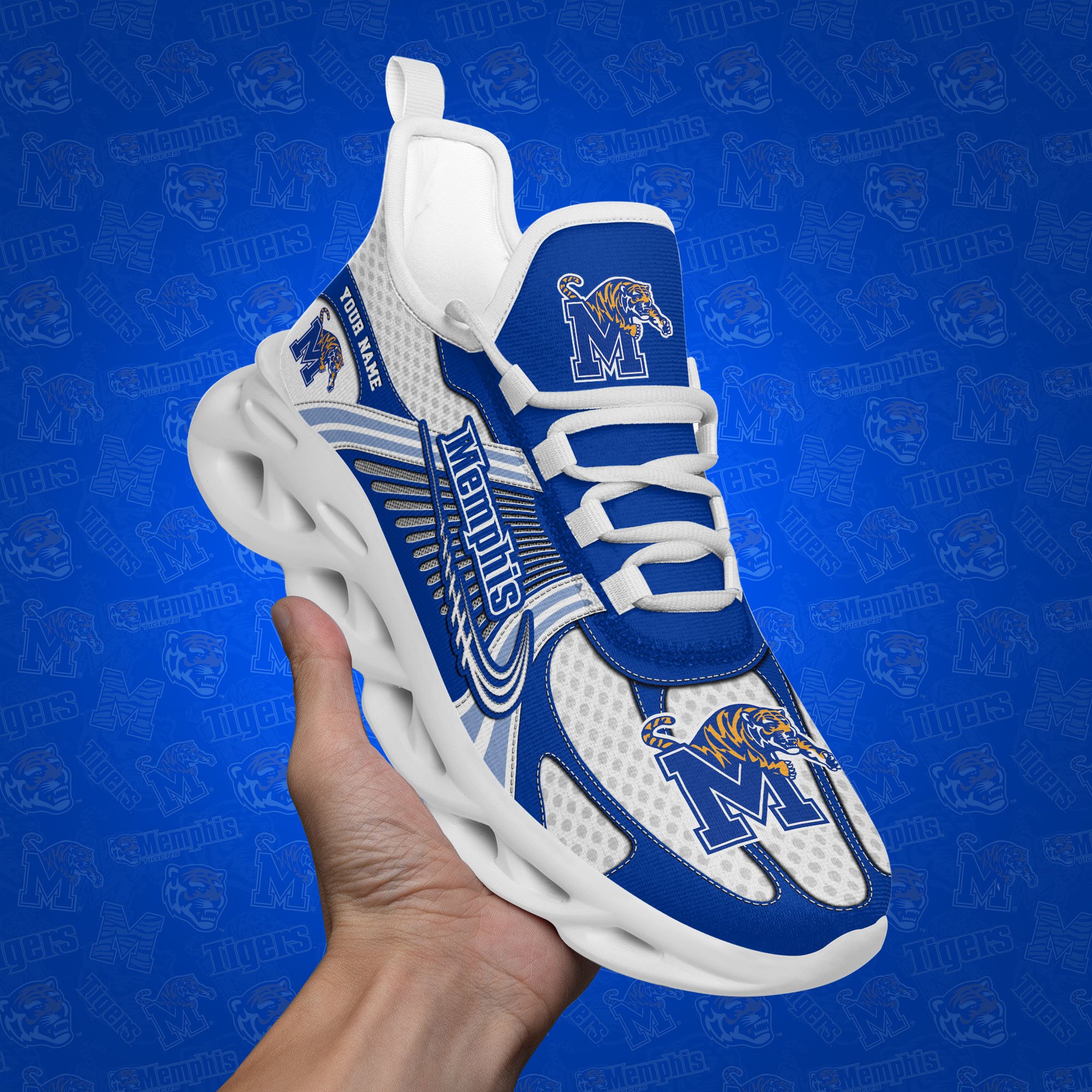 Memphis Tigers Clunky Sneakers Custom Your Name, Sport Sneakers ETRG-62343 - Famjoys Memphis Tigers Clunky Sneakers Custom Your Name, Sport Sneakers ETRG-62343 - Famjoys